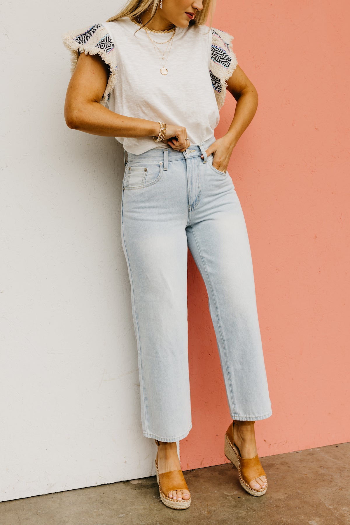 The Thea Adjustable Waist Crop Denim