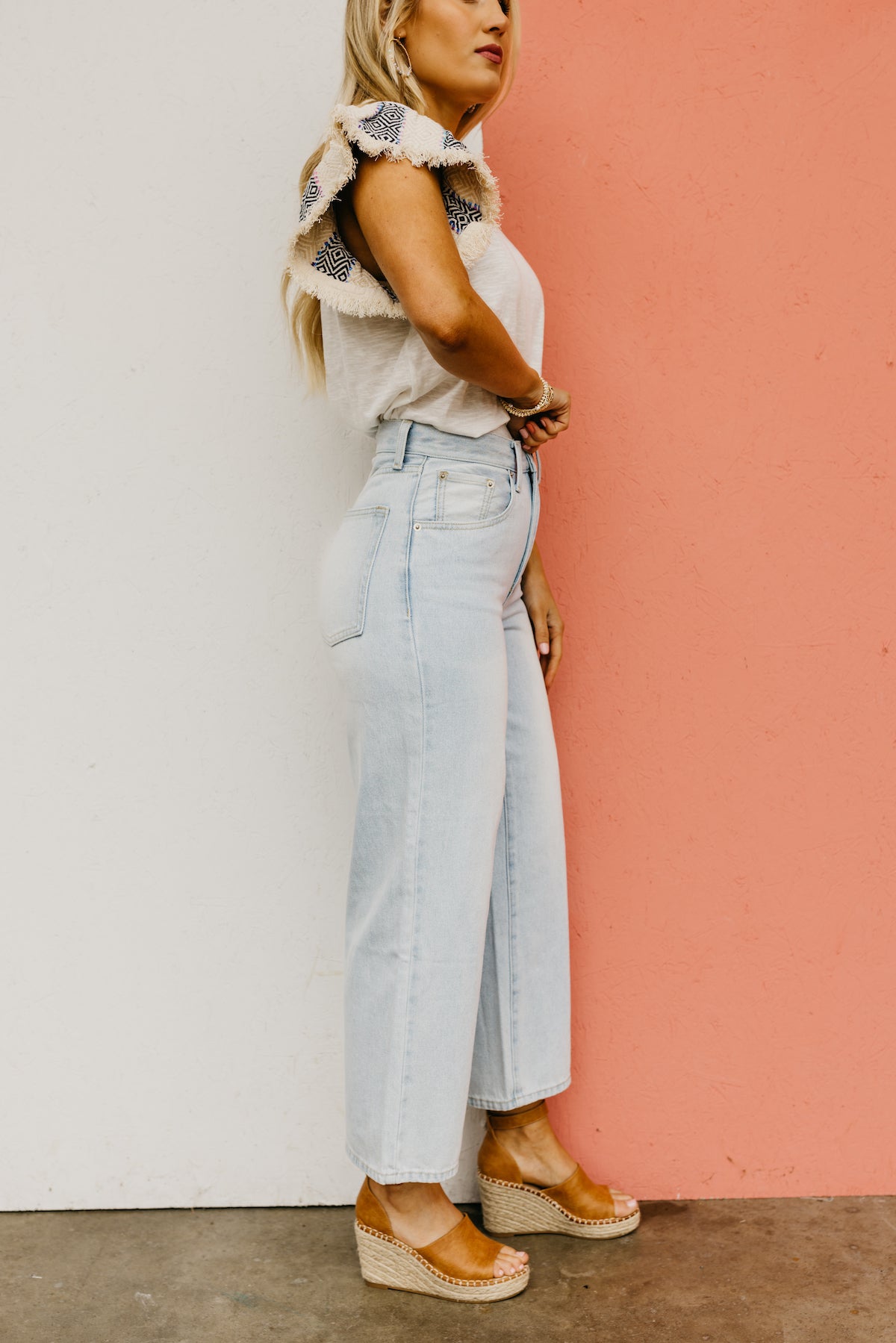 The Thea Adjustable Waist Crop Denim