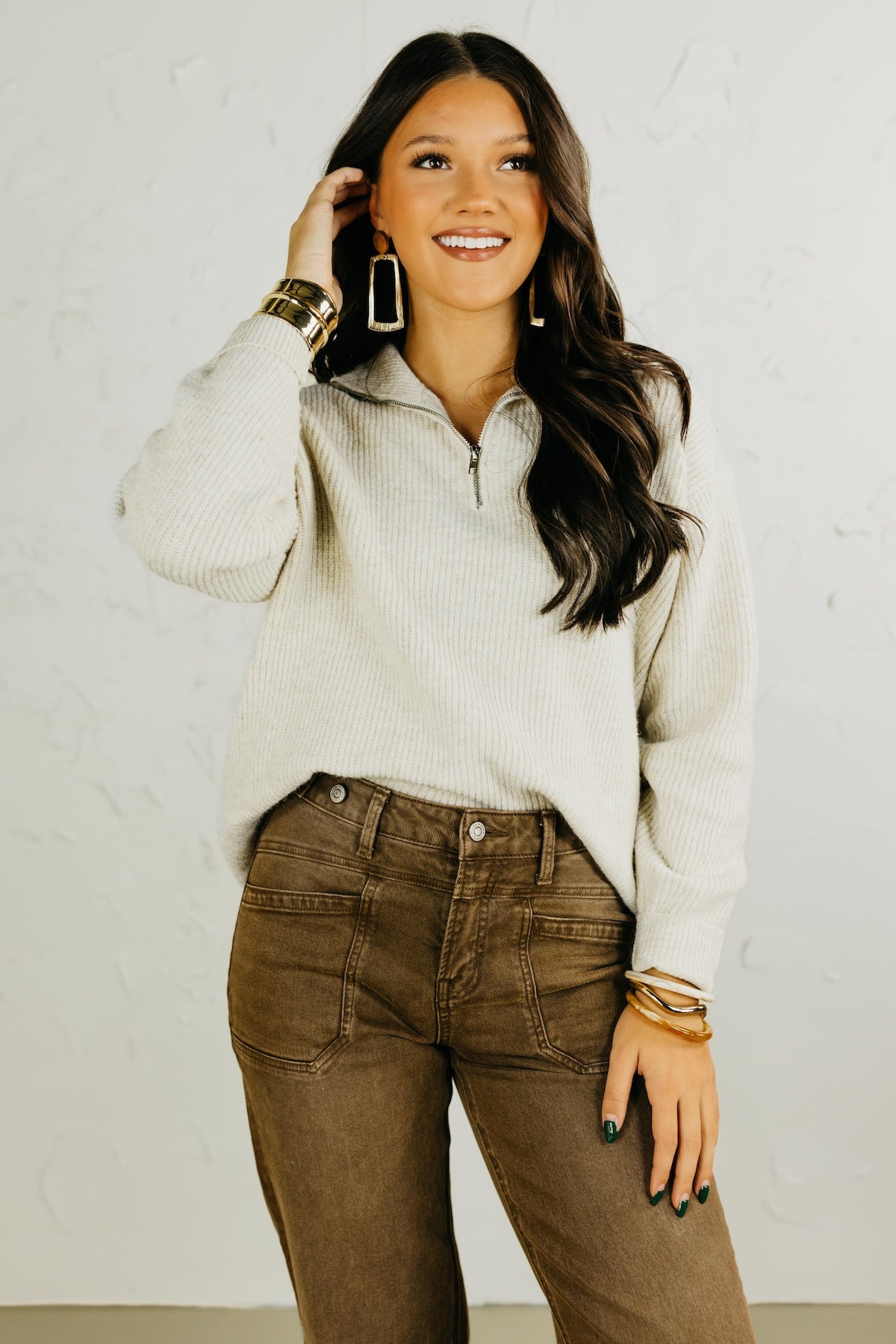 The Eden Quarter Zip Sweater