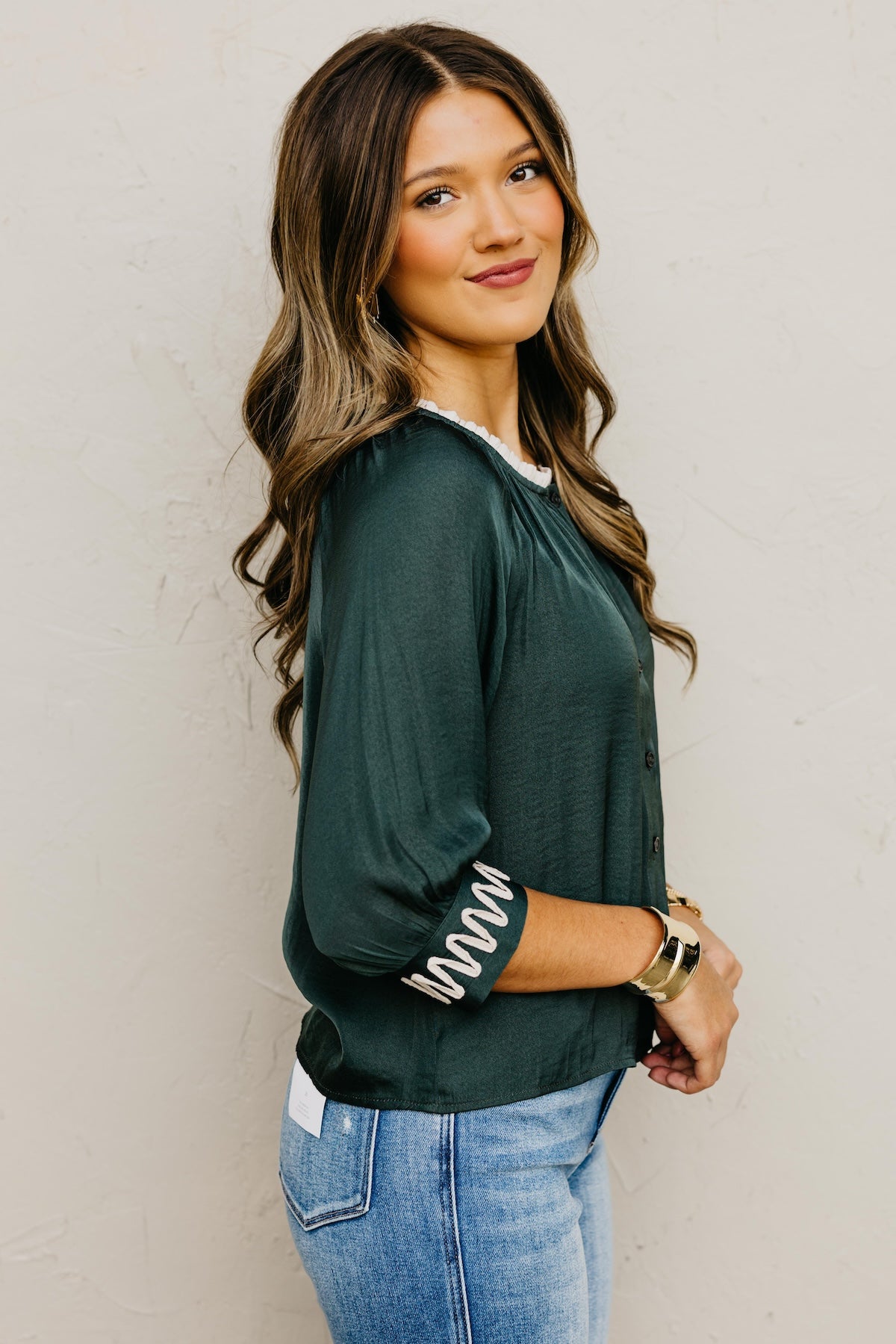 The Rylen Woven Embroidered Blouse