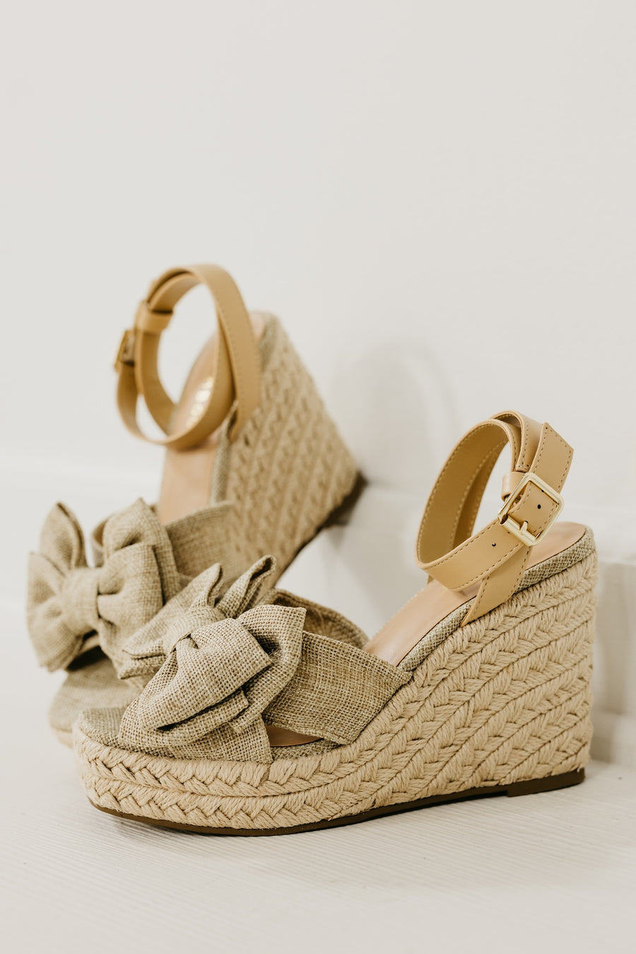 The Attire Bow Espadrille Wedge