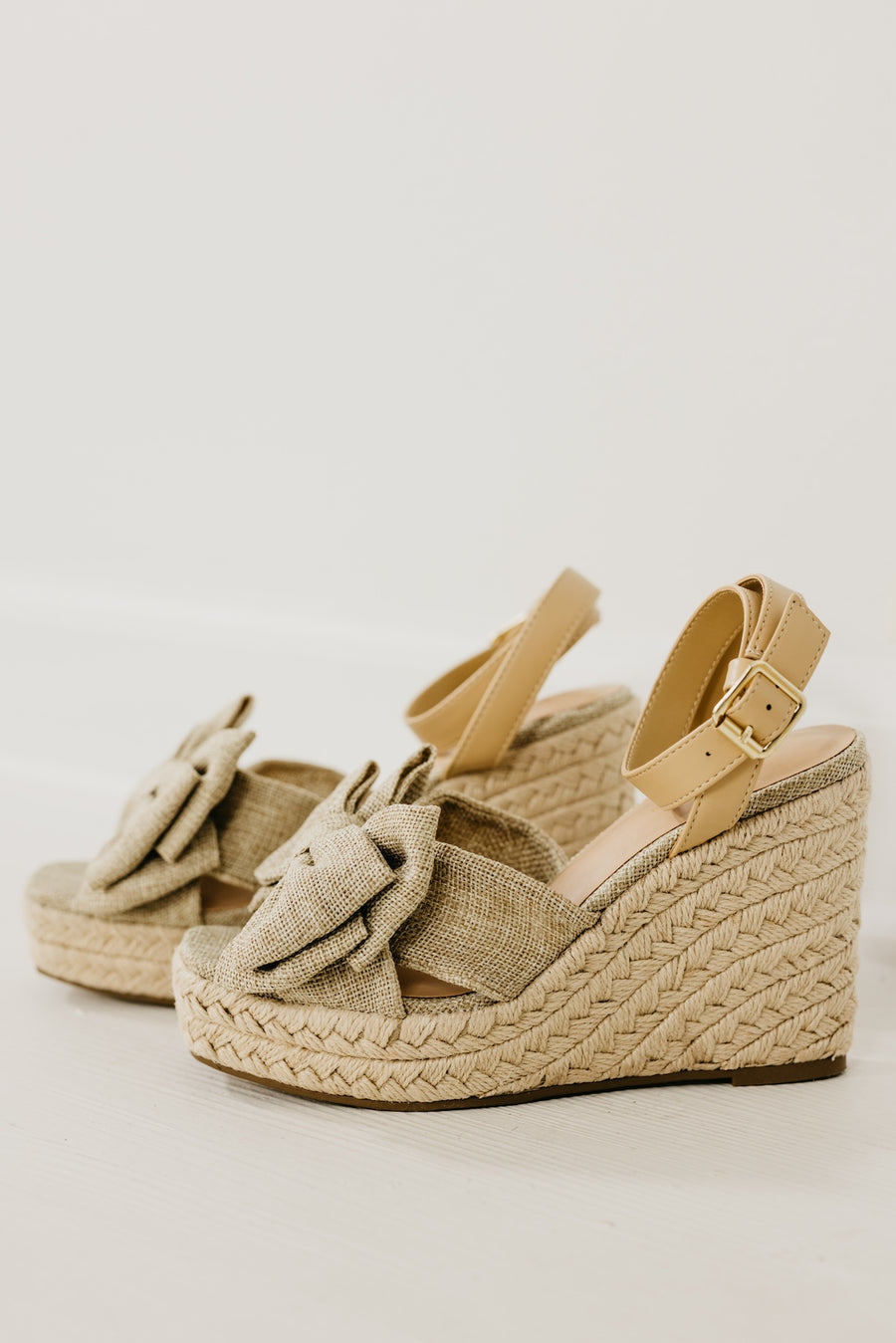 The Attire Bow Espadrille Wedge
