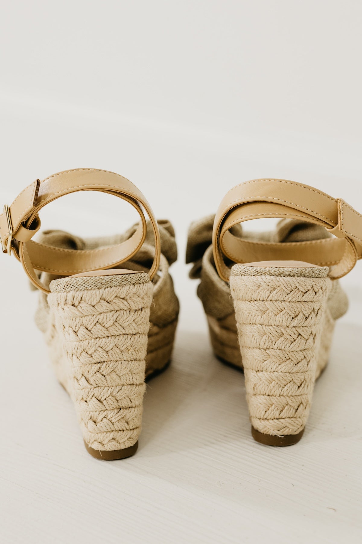 The Attire Bow Espadrille Wedge