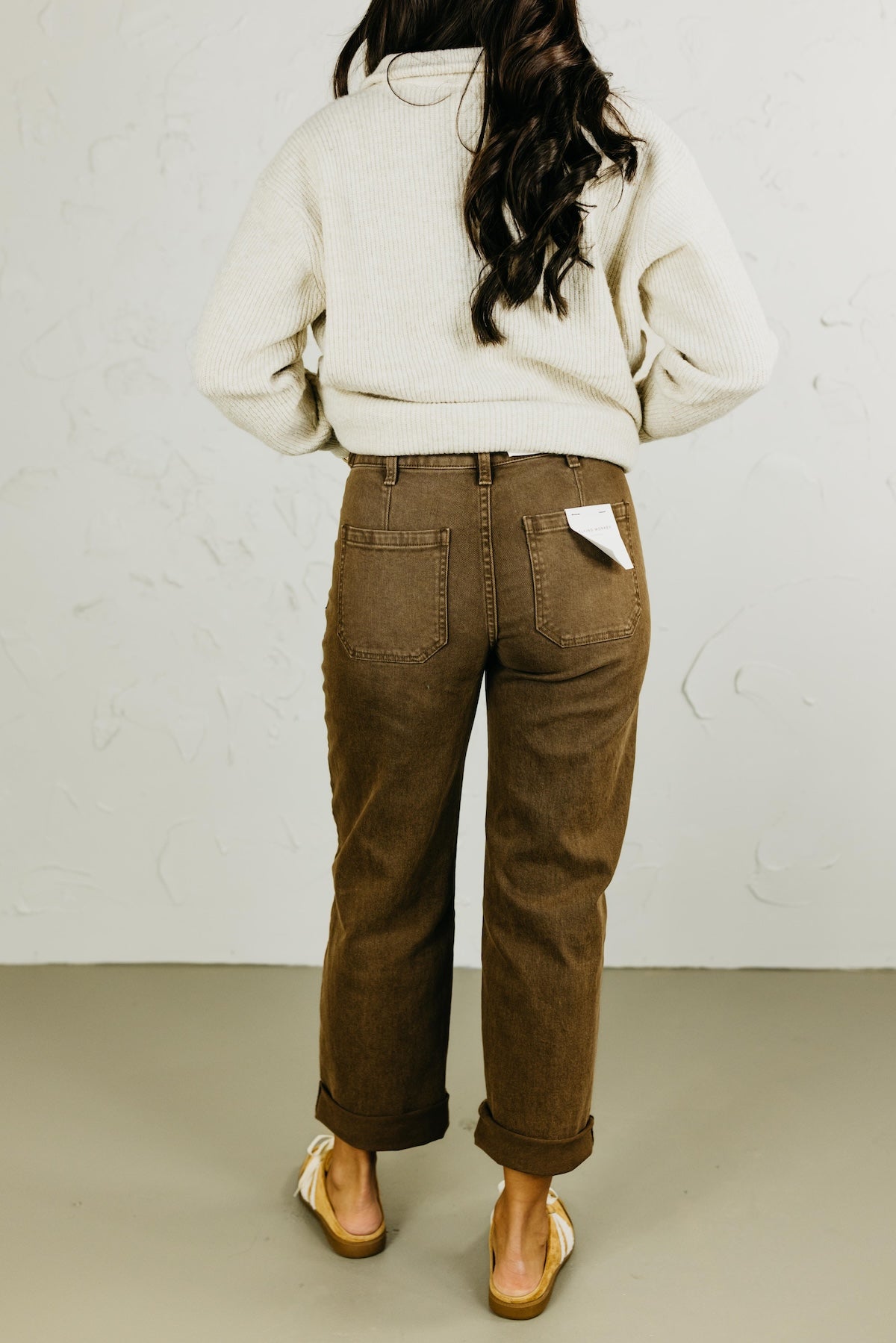 Flying Monkey | High Rise Slim Wide Leg Tab Denim