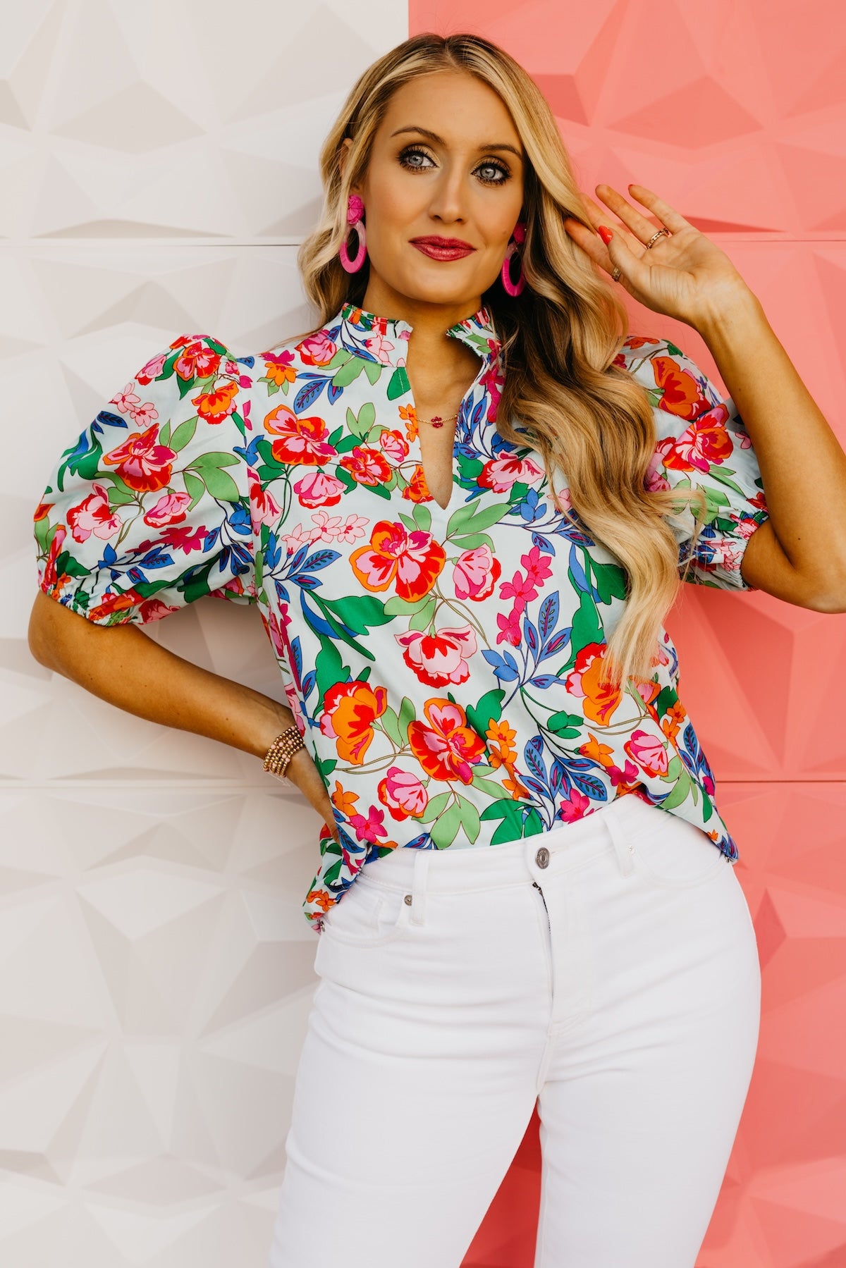 The Elizabeth Floral Puff Sleeve Top