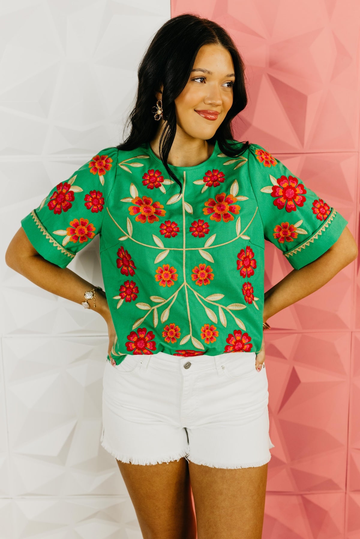 The Miles Floral Embroidered Top