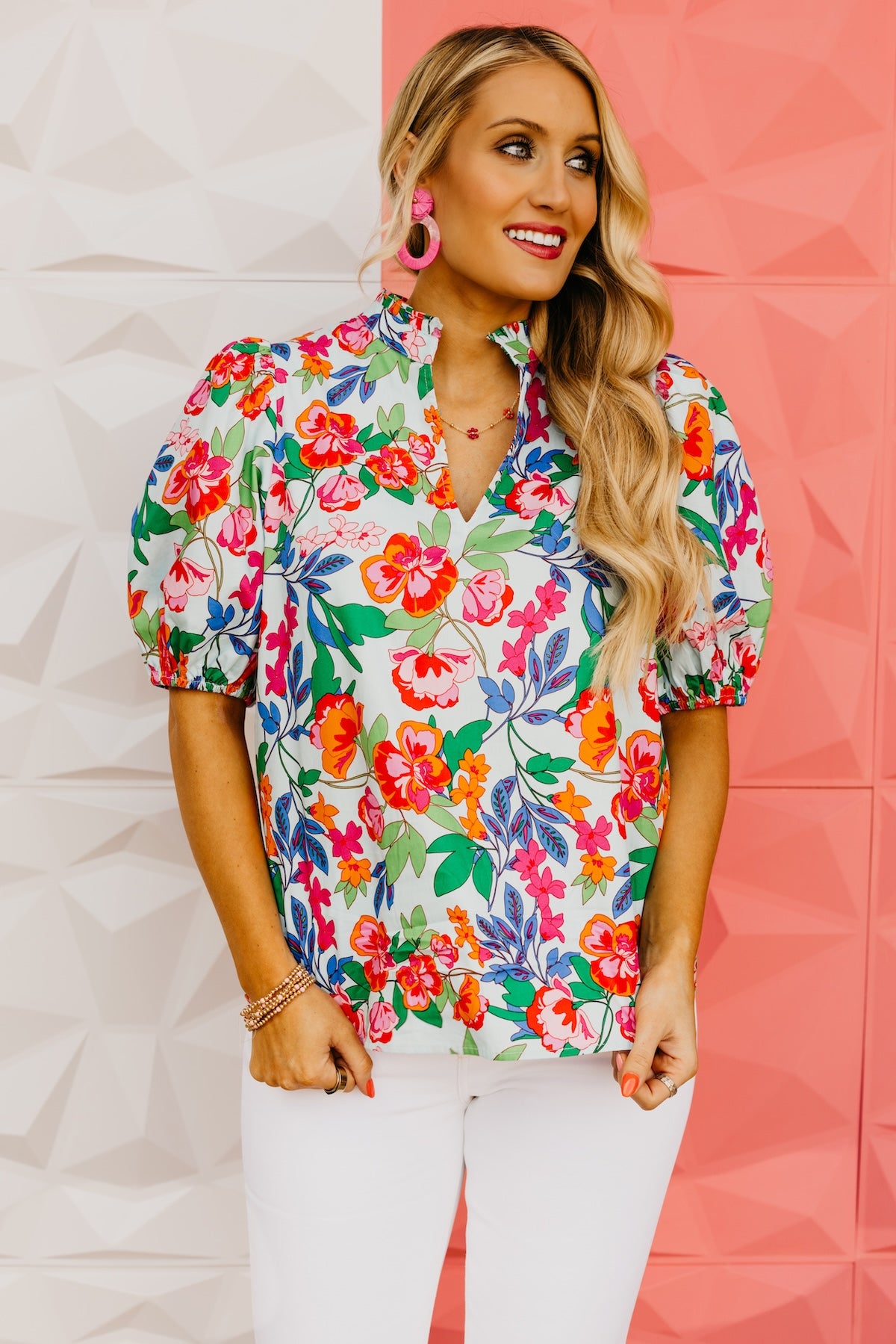 The Elizabeth Floral Puff Sleeve Top