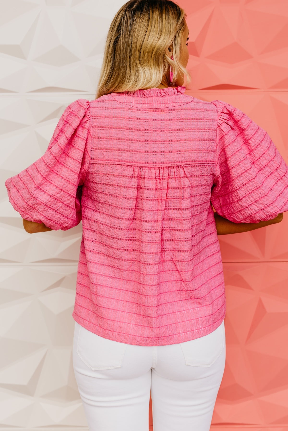 The Brynnlee Puff Sleeve Embroidered Top