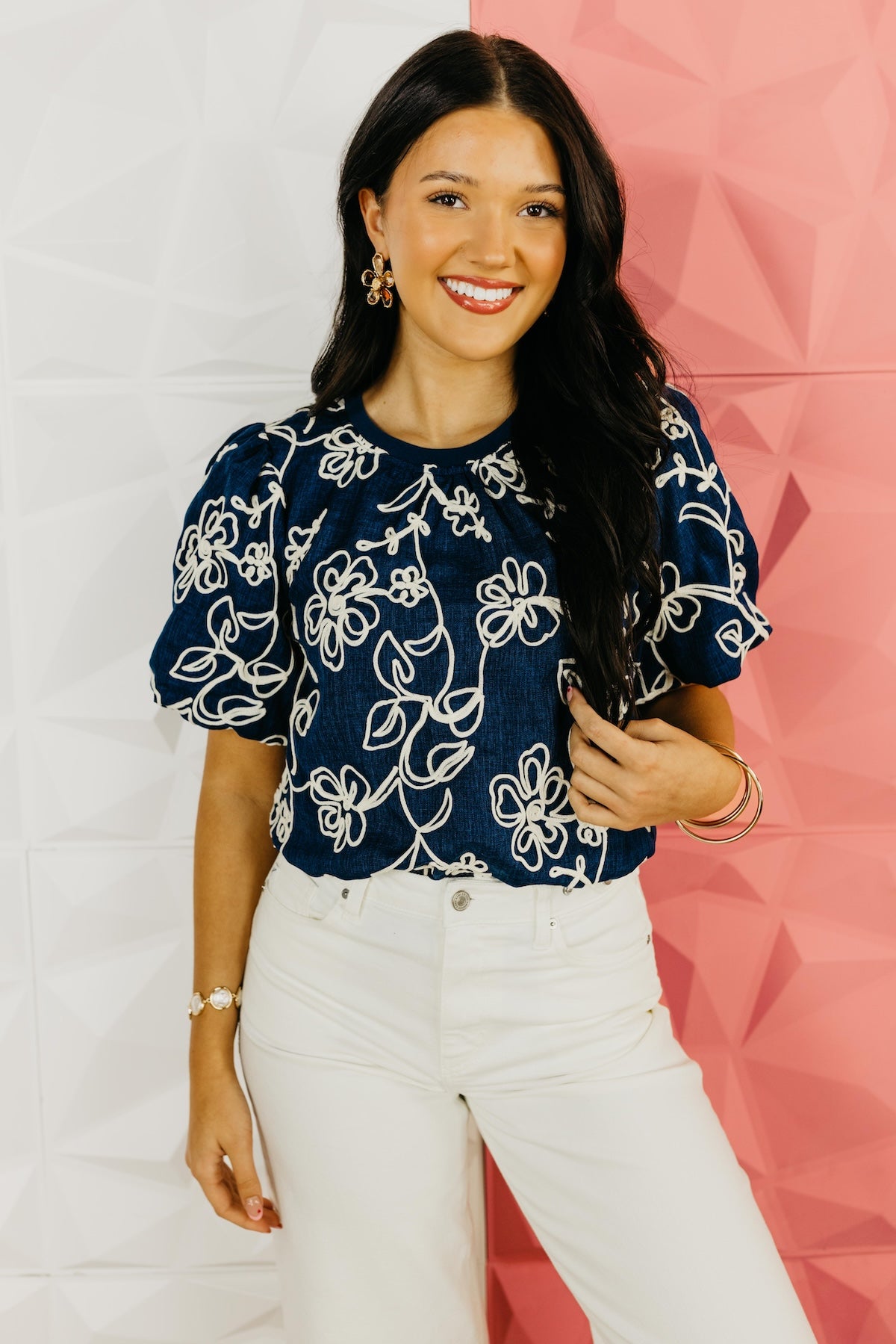 The Carl Floral Embroidered Top