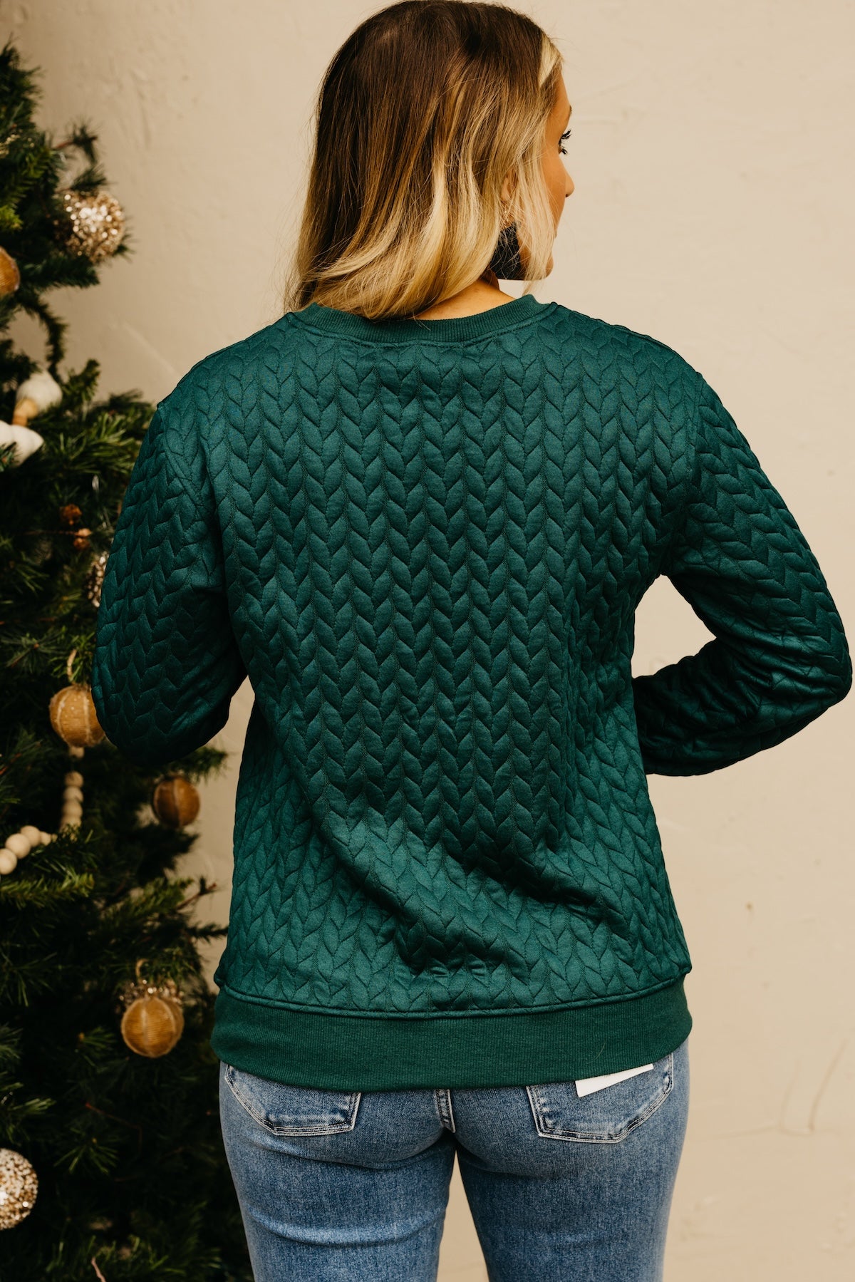 The Merry & Bright Quilted Sweater