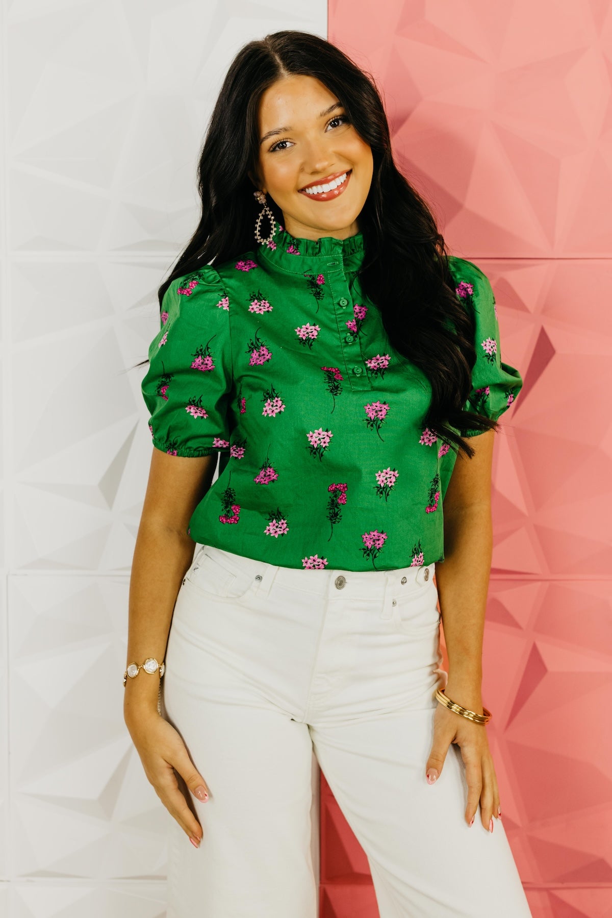 The Elias Floral Poplin Top