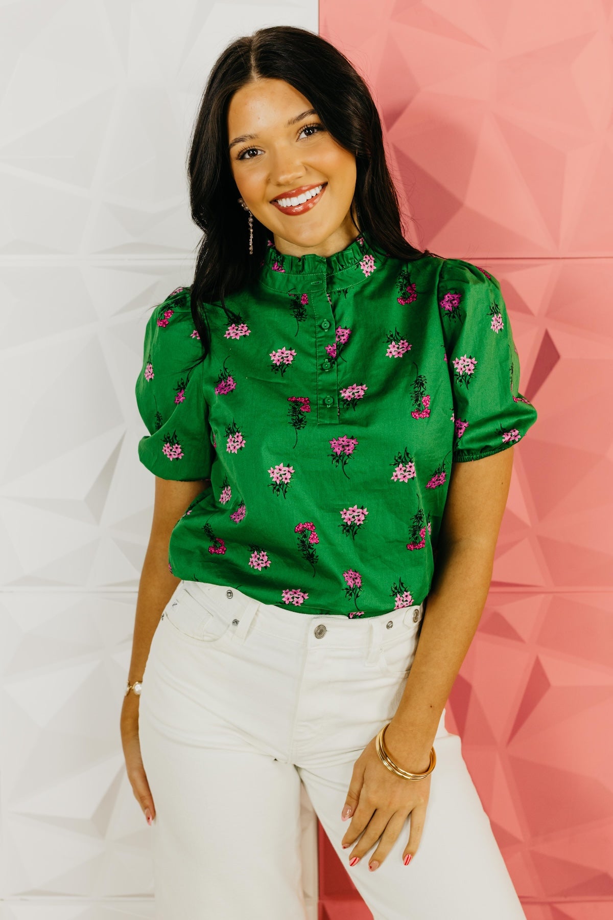 The Elias Floral Poplin Top
