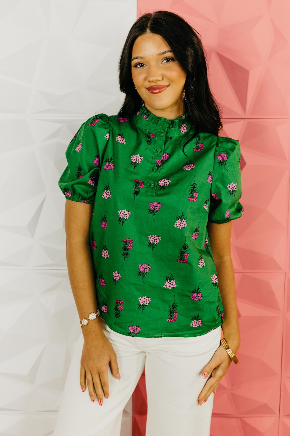 The Elias Floral Poplin Top