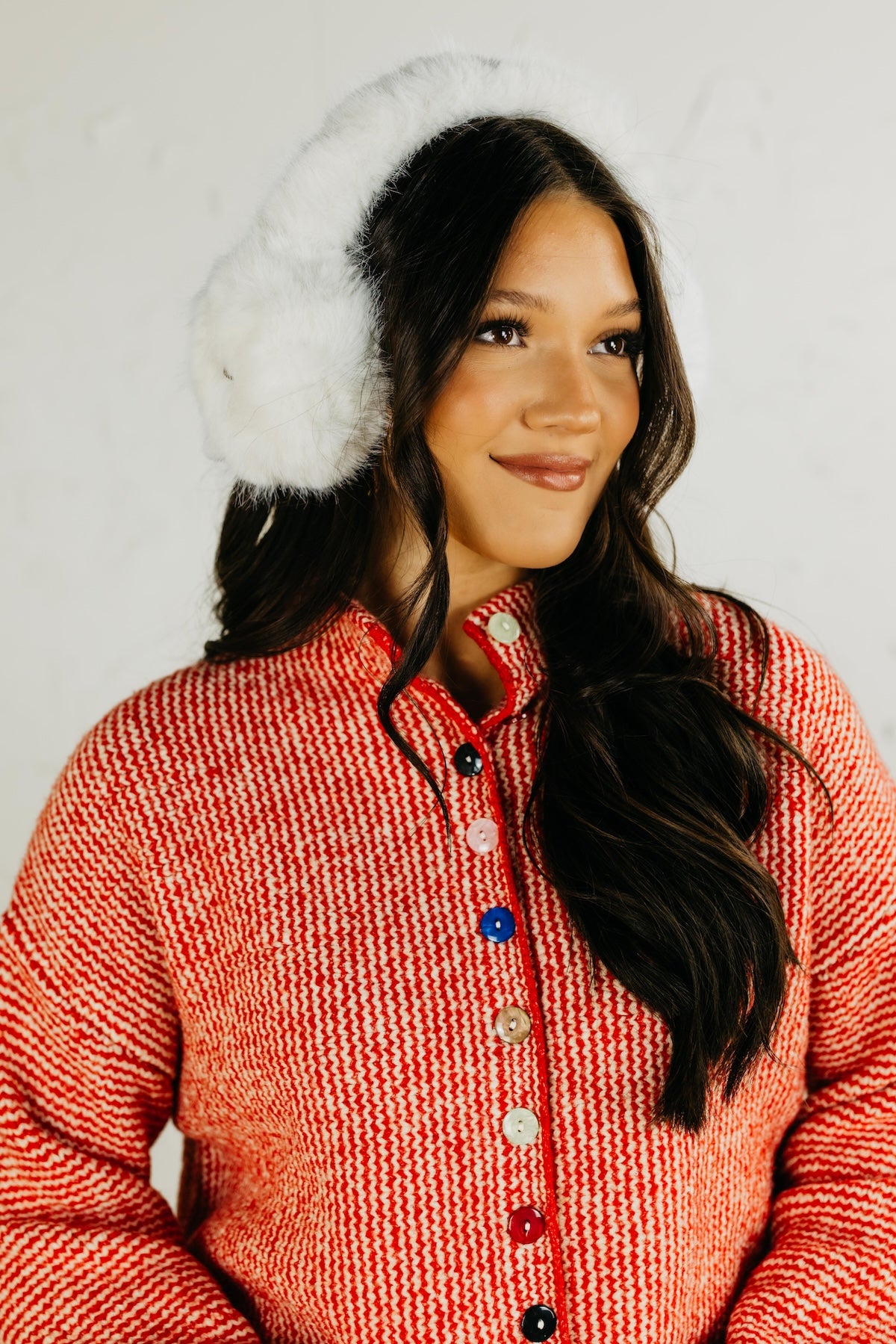 C.C Solid Long Fur Winter Ear Muff Ear Warmer