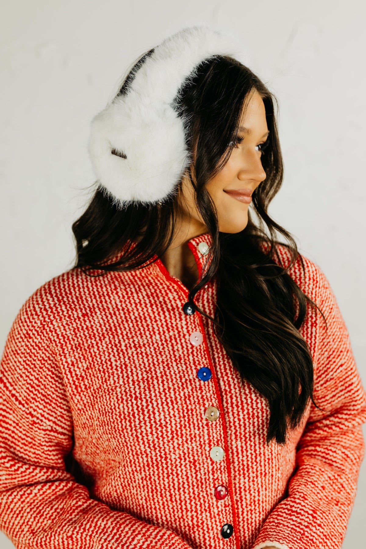 C.C Solid Long Fur Winter Ear Muff Ear Warmer