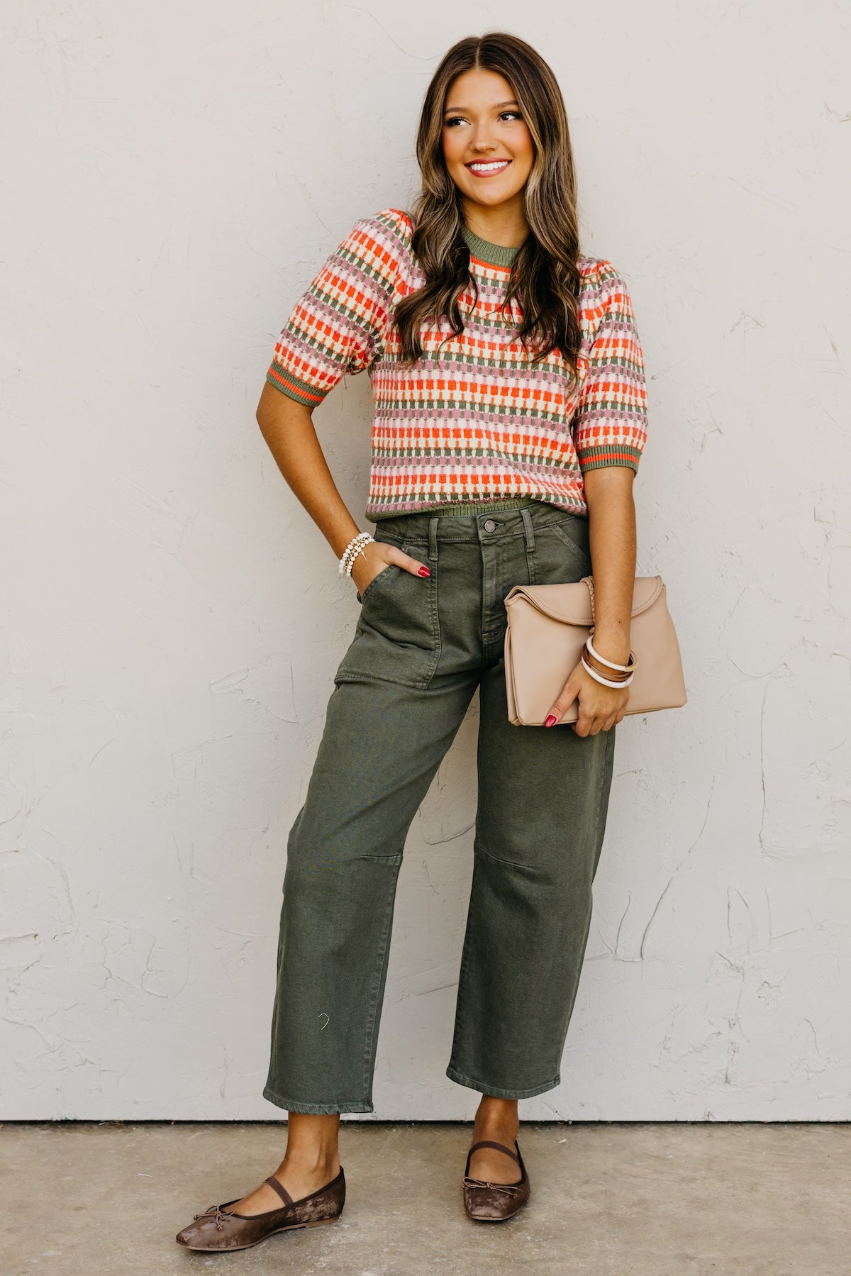 The Kane Striped Knit Sweater Top