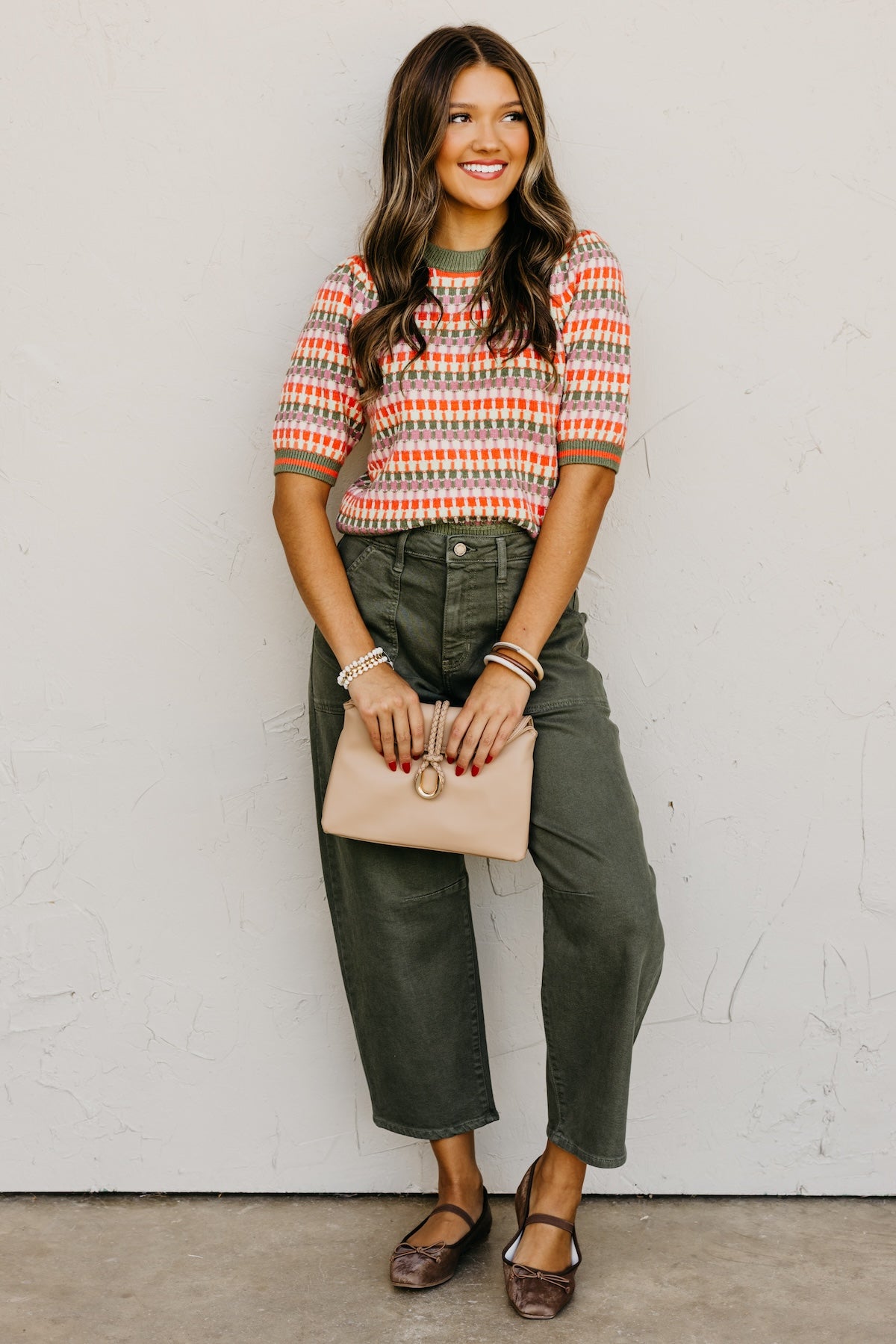The Kane Striped Knit Sweater Top