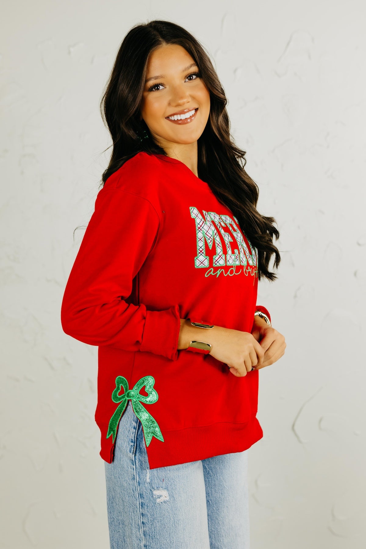 The Merry & Bright Embroidered Sweatshirt