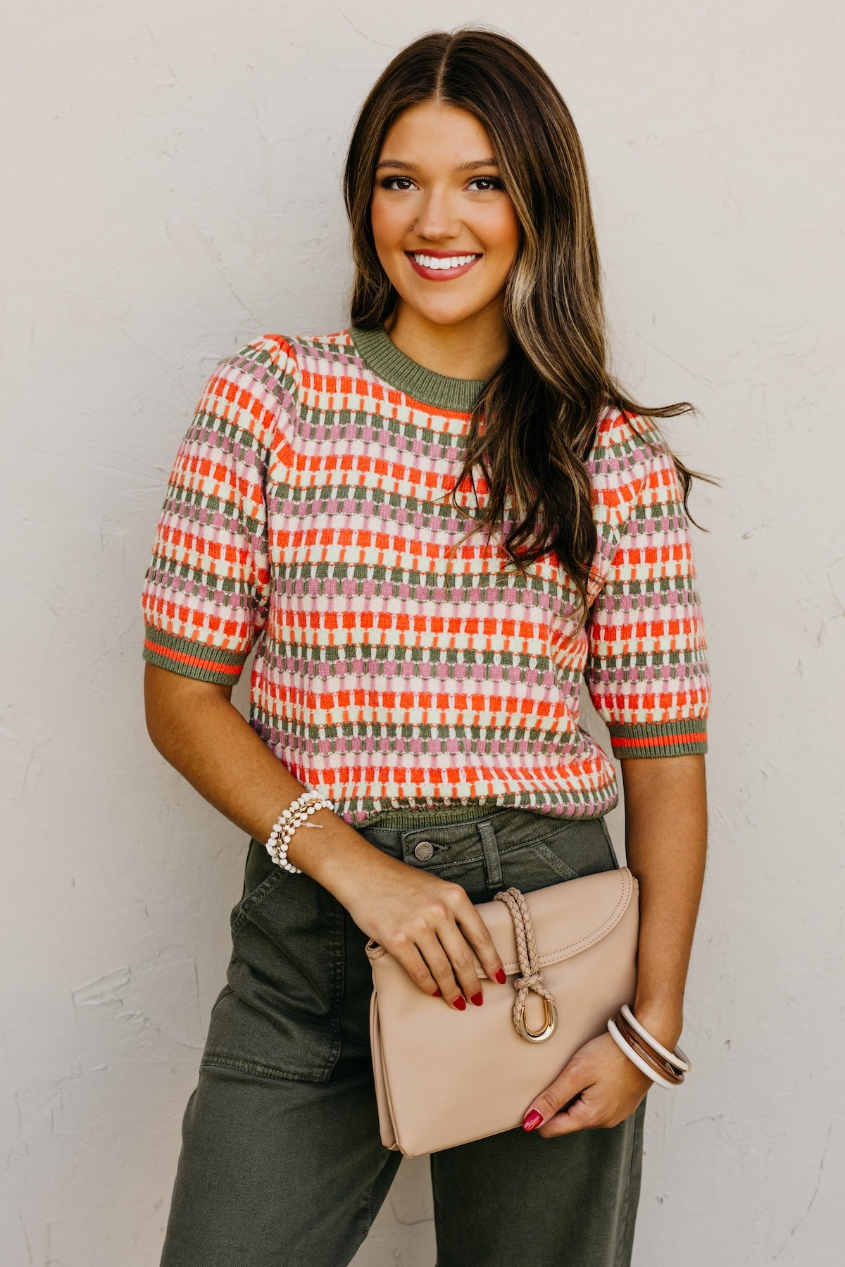 The Kane Striped Knit Sweater Top