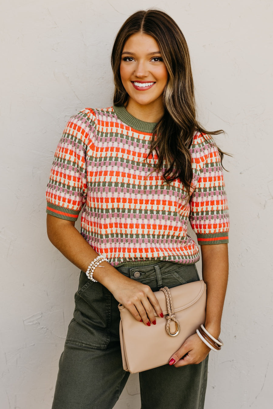 The Kane Striped Knit Sweater Top