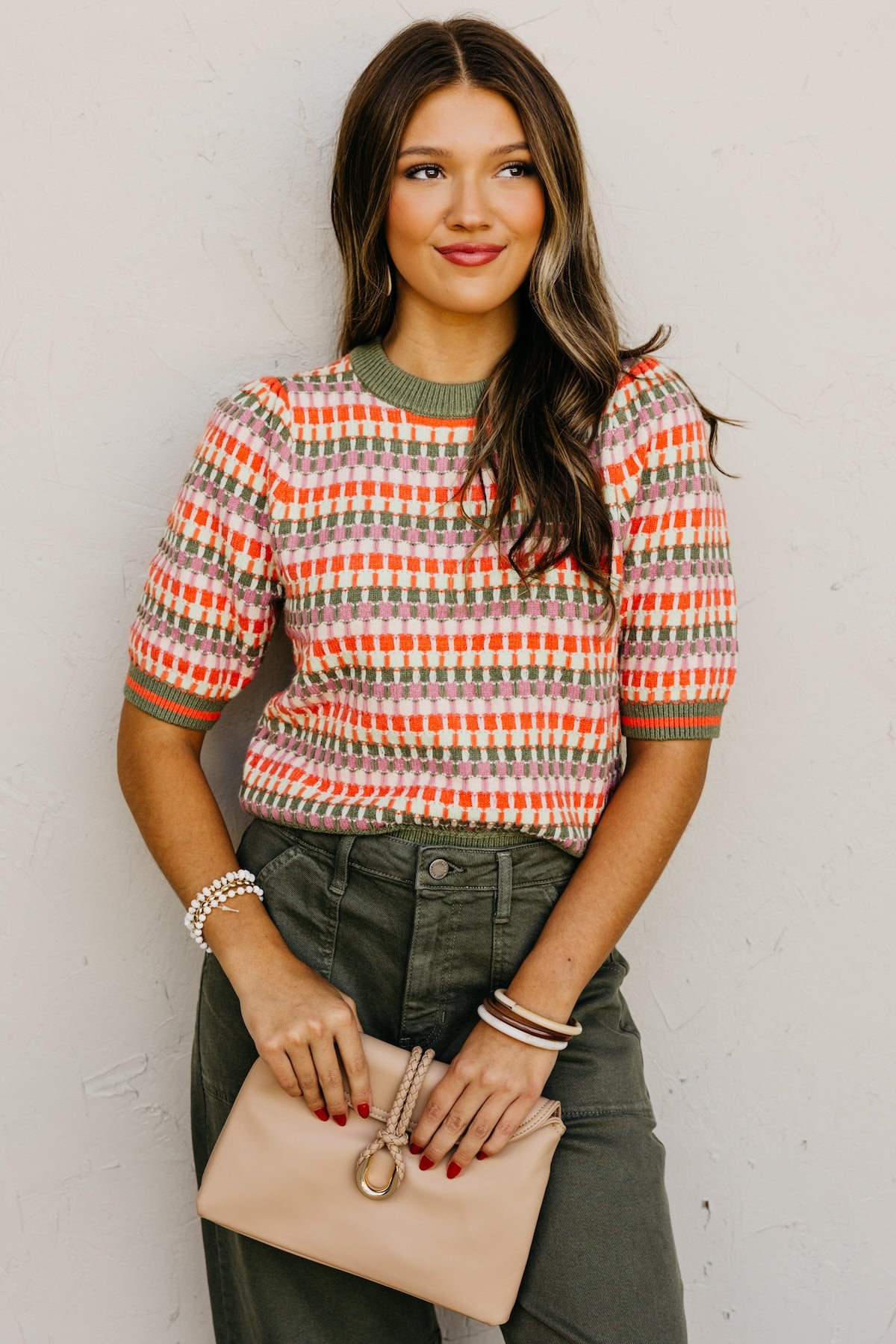 The Kane Striped Knit Sweater Top