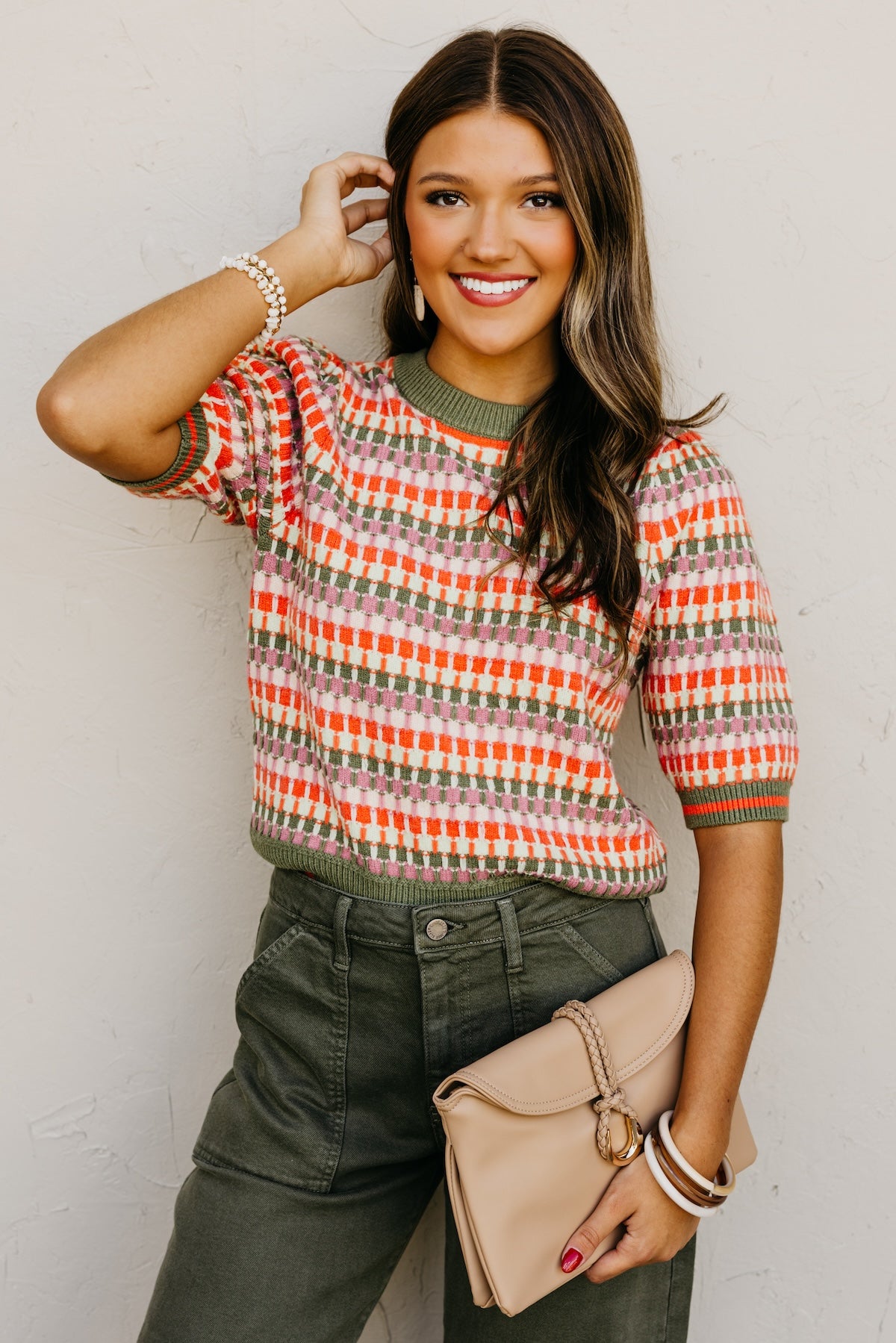 The Kane Striped Knit Sweater Top