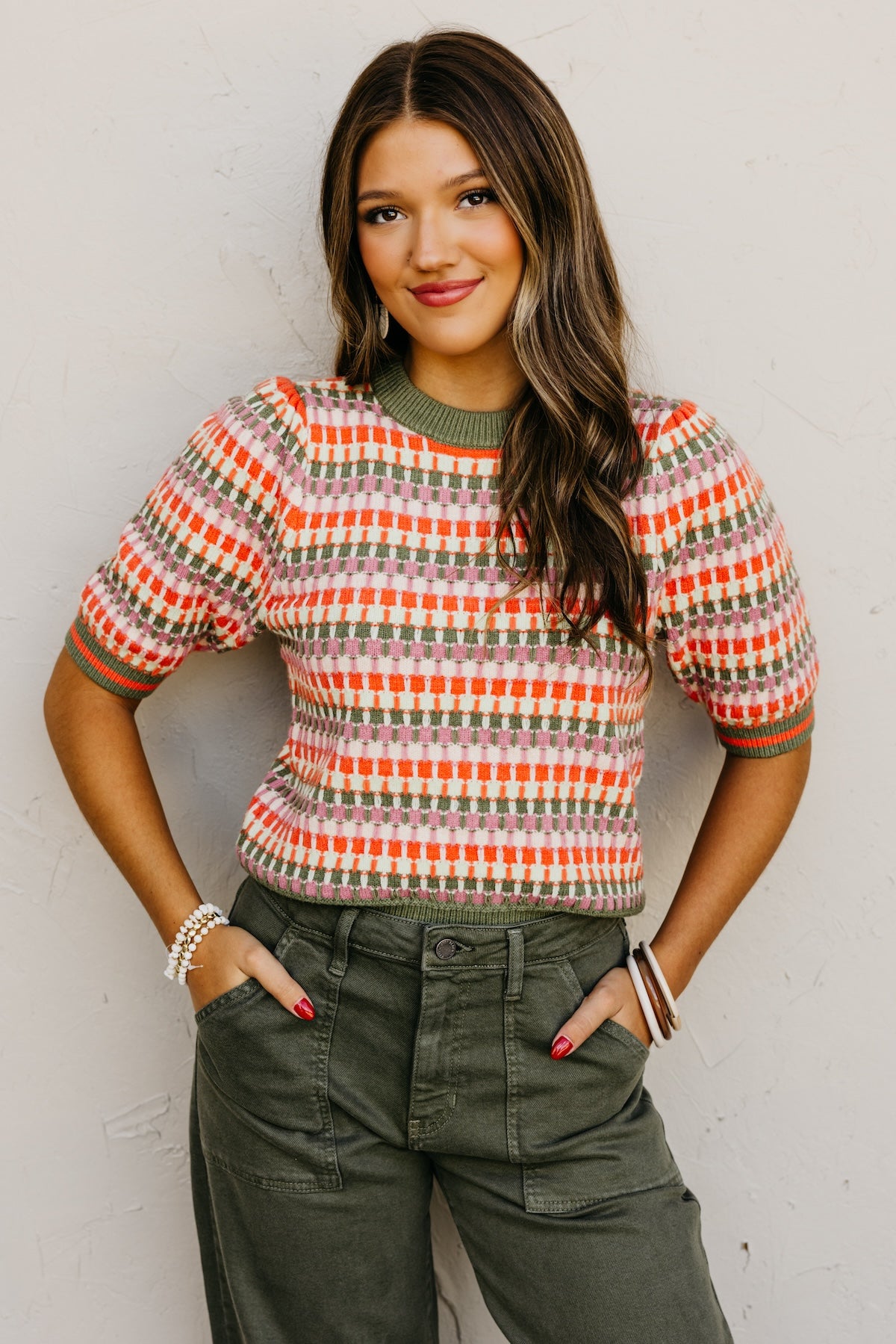 The Kane Striped Knit Sweater Top
