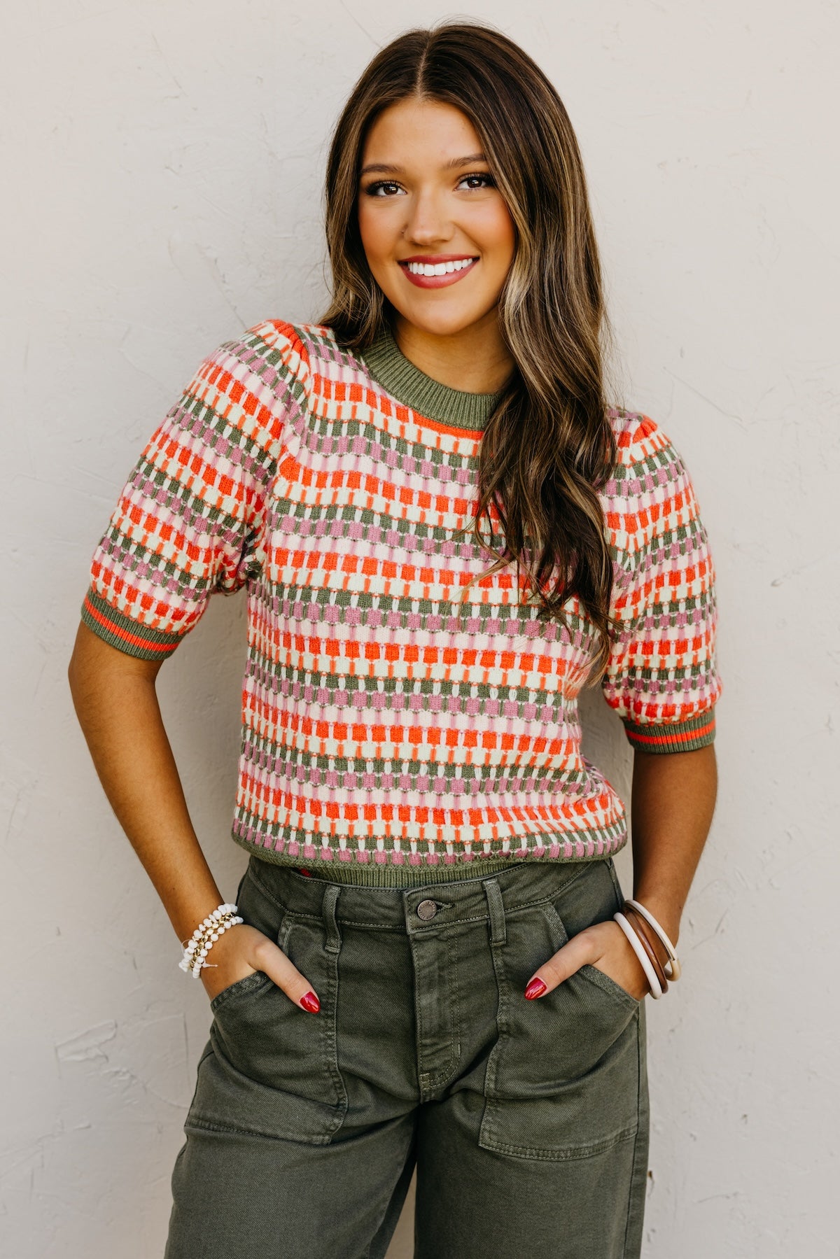 The Kane Striped Knit Sweater Top