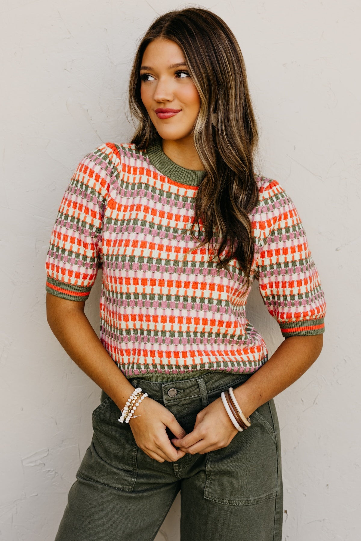 The Kane Striped Knit Sweater Top