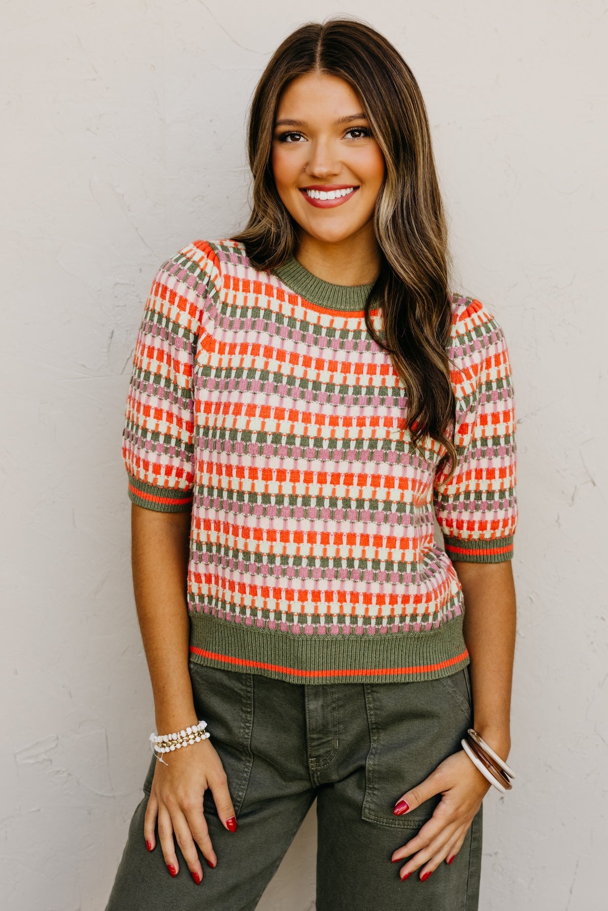 The Kane Striped Knit Sweater Top