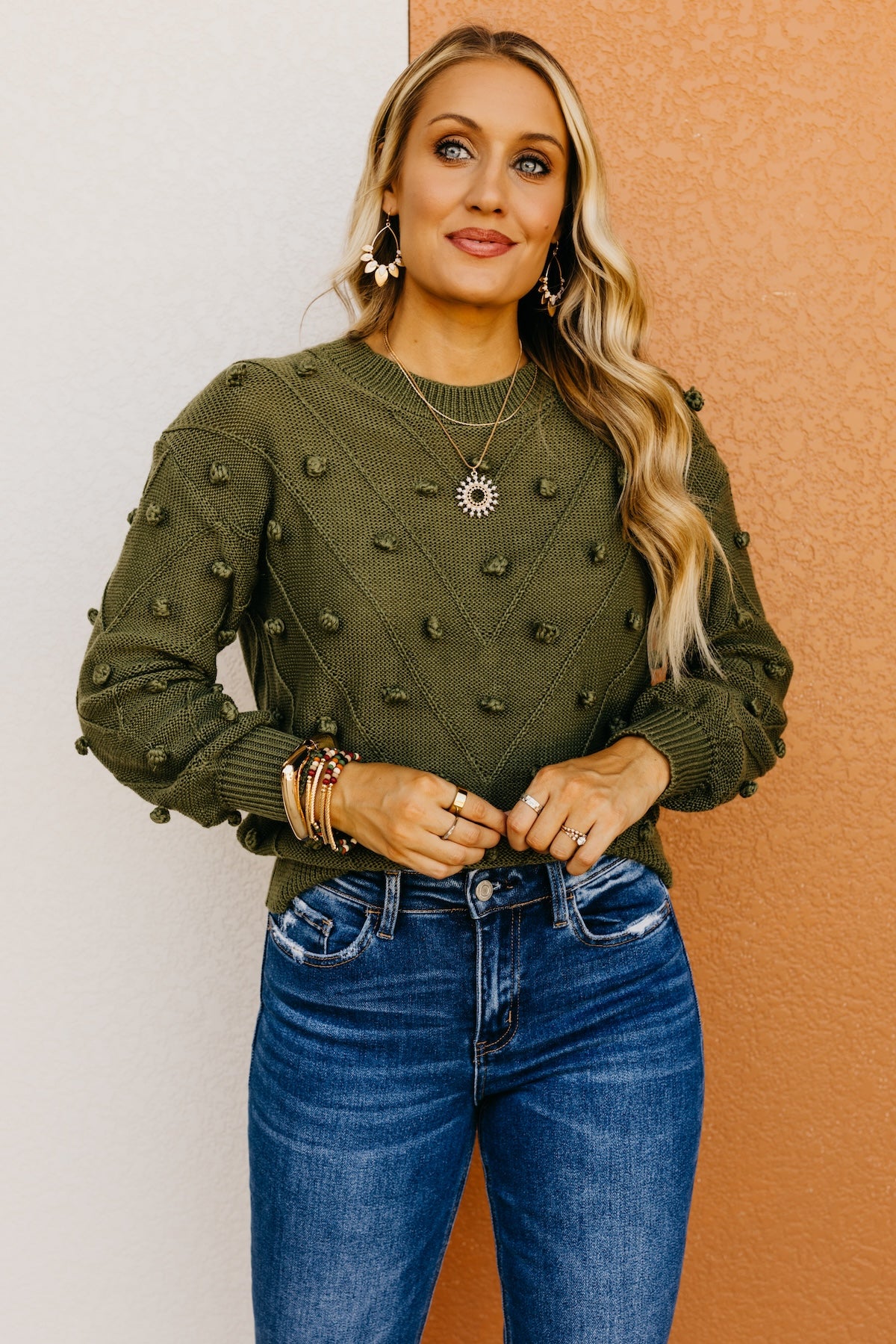 The Evalyn Pom Detail Sweater