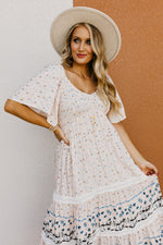 The Rona Smocked Bodice Midi Dress