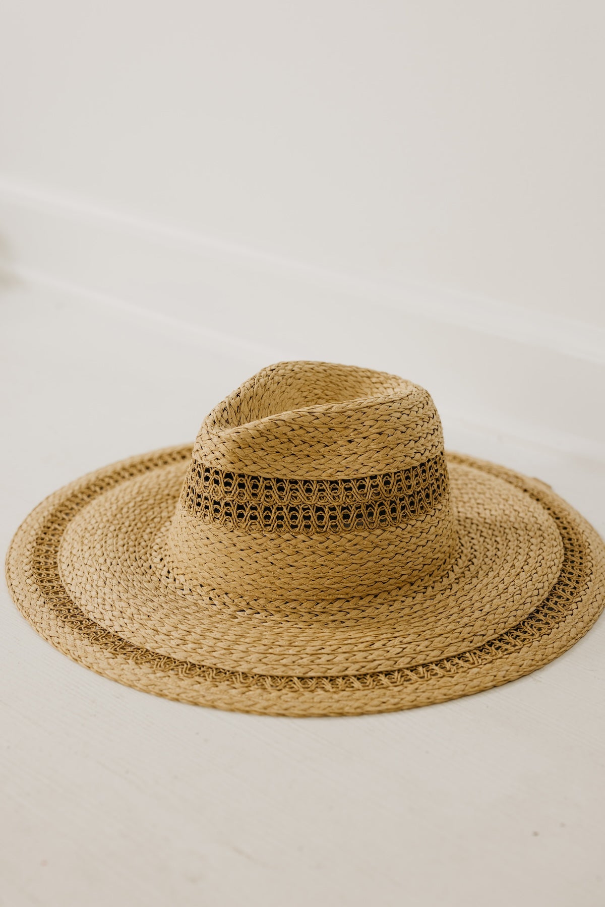The Alyce Flat Brim Straw Hat