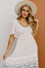 The Rona Smocked Bodice Midi Dress