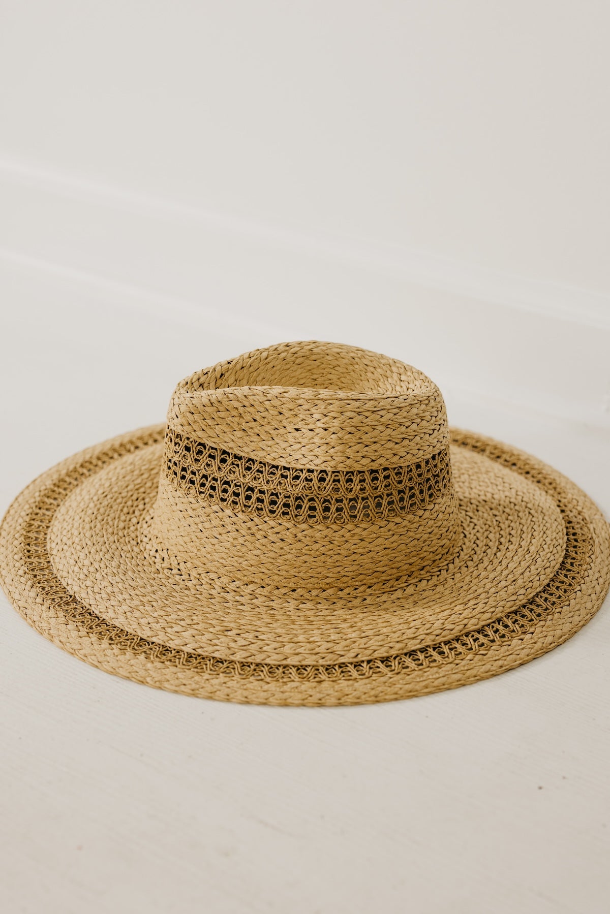 The Alyce Flat Brim Straw Hat