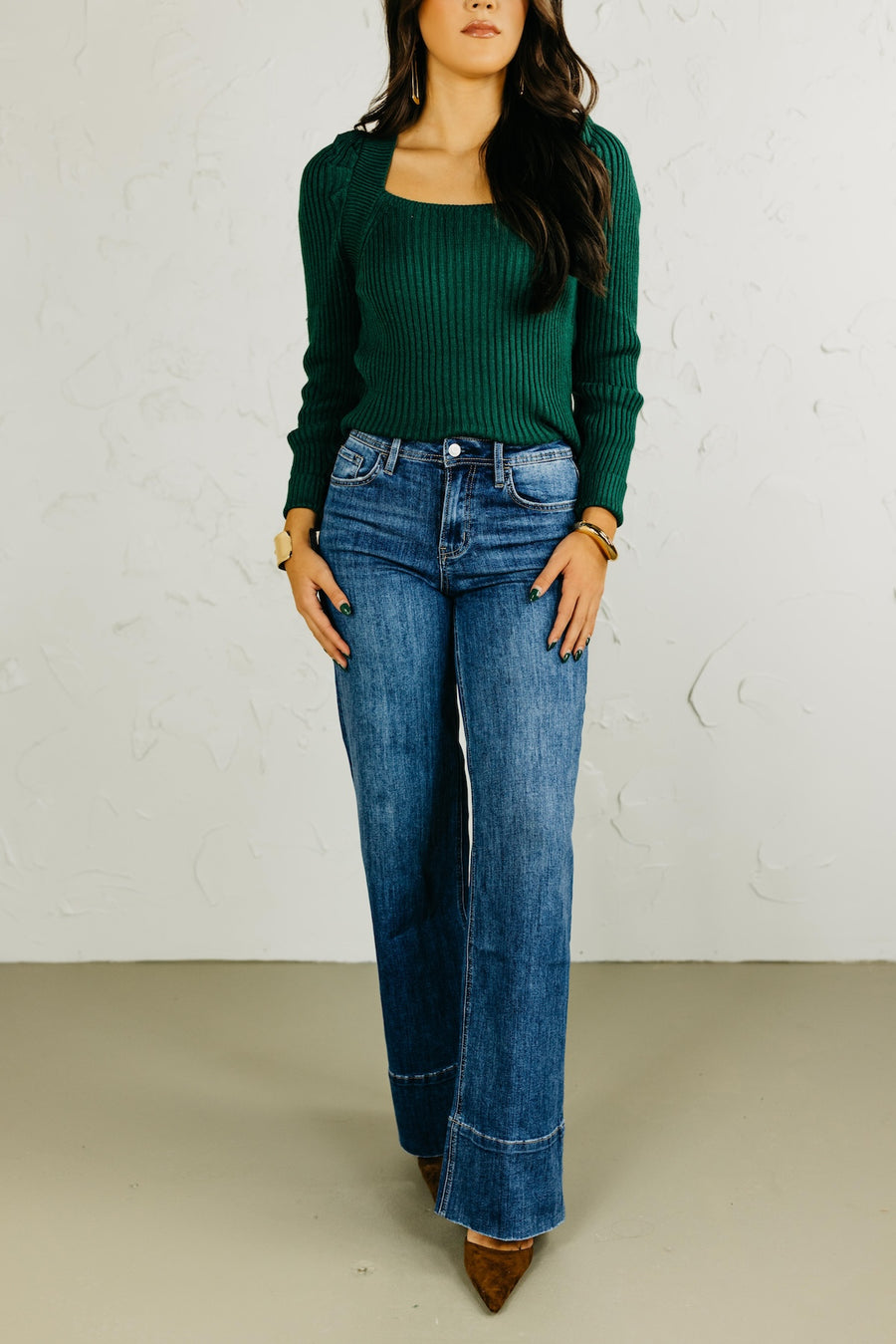 Bridge by Gly by Vervet Denim | High Rise A-Line Wide Leg Denim