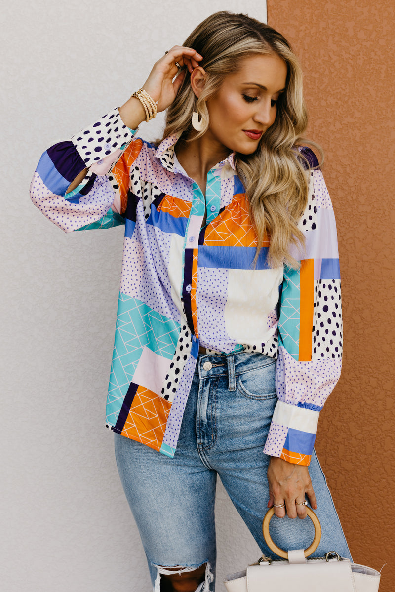 The Penny Mix Print Button Up Shirt