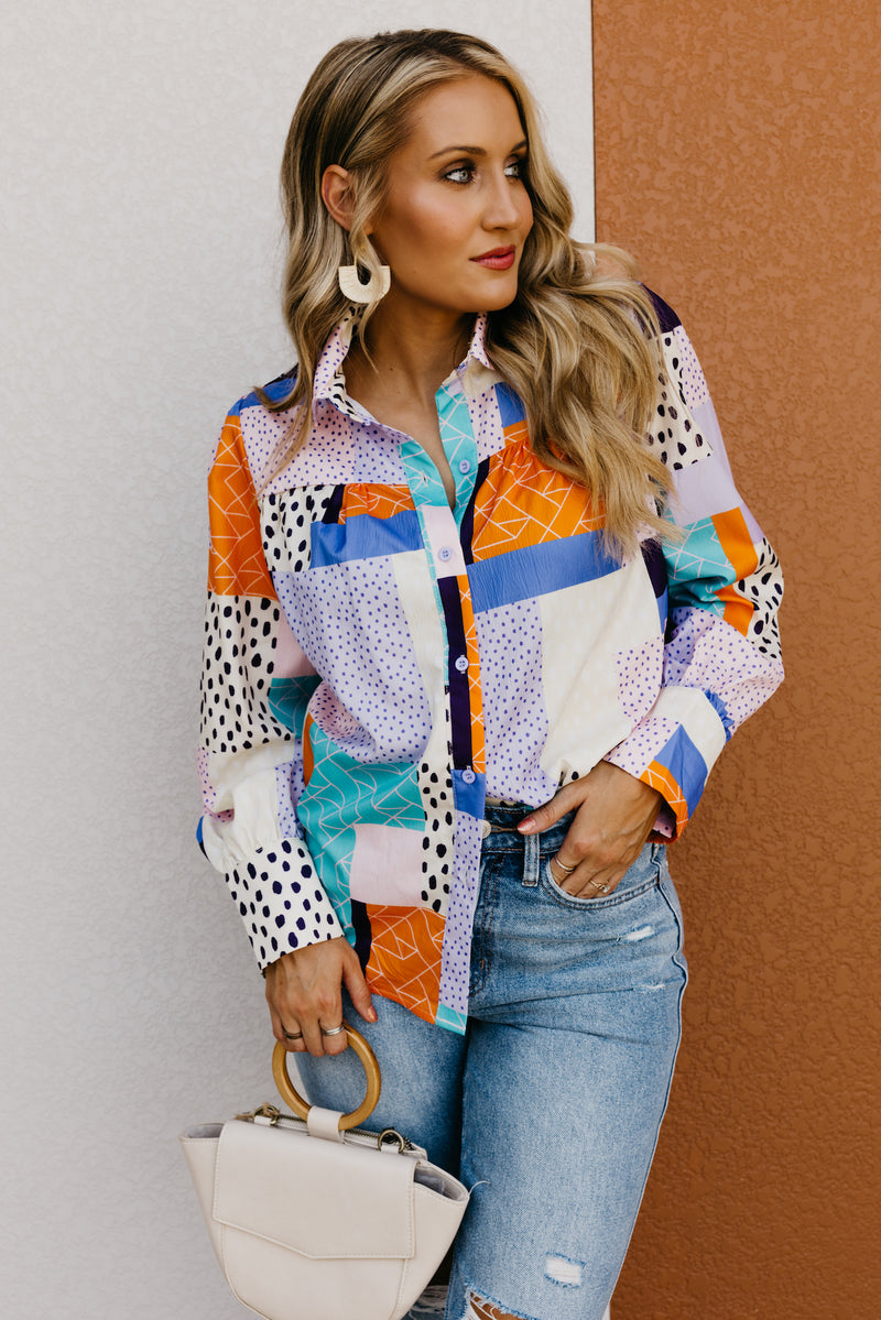 The Penny Mix Print Button Up Shirt