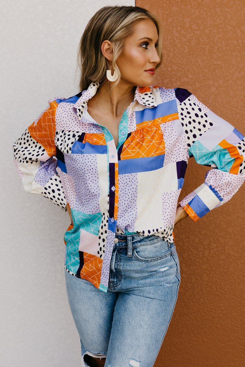 The Penny Mix Print Button Up Shirt