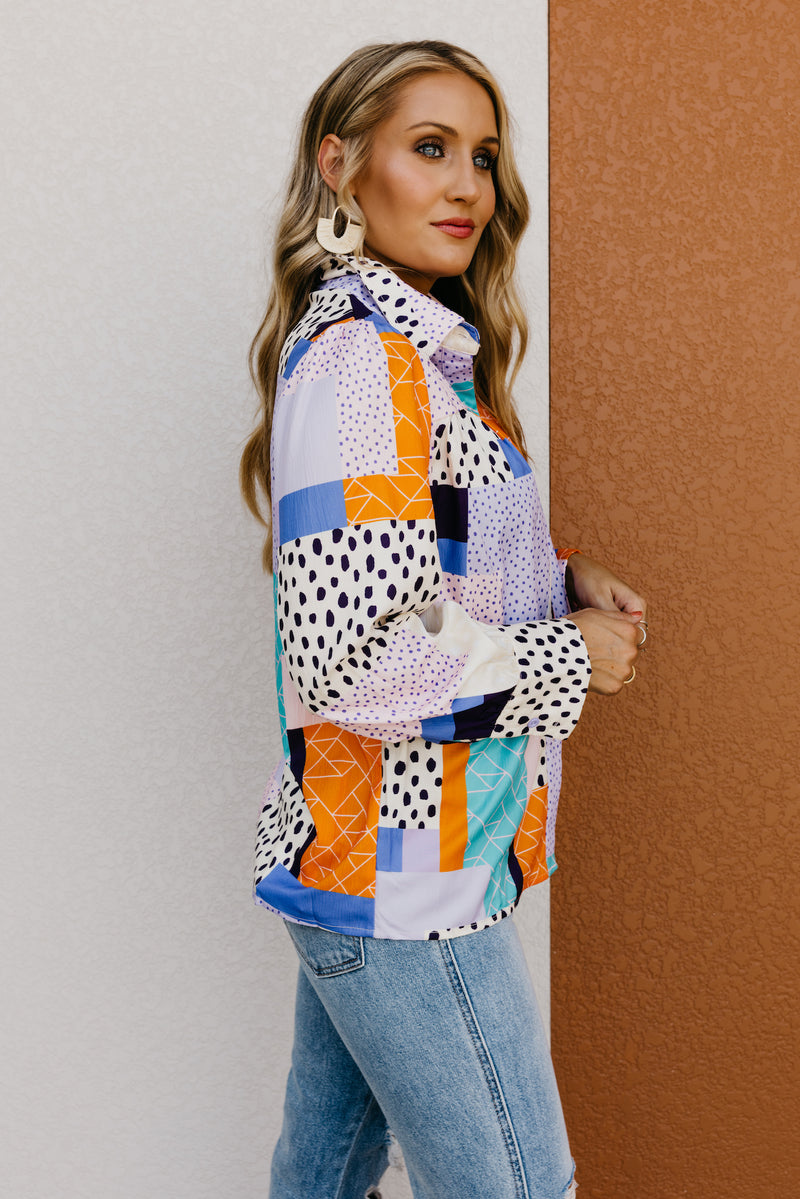 The Penny Mix Print Button Up Shirt