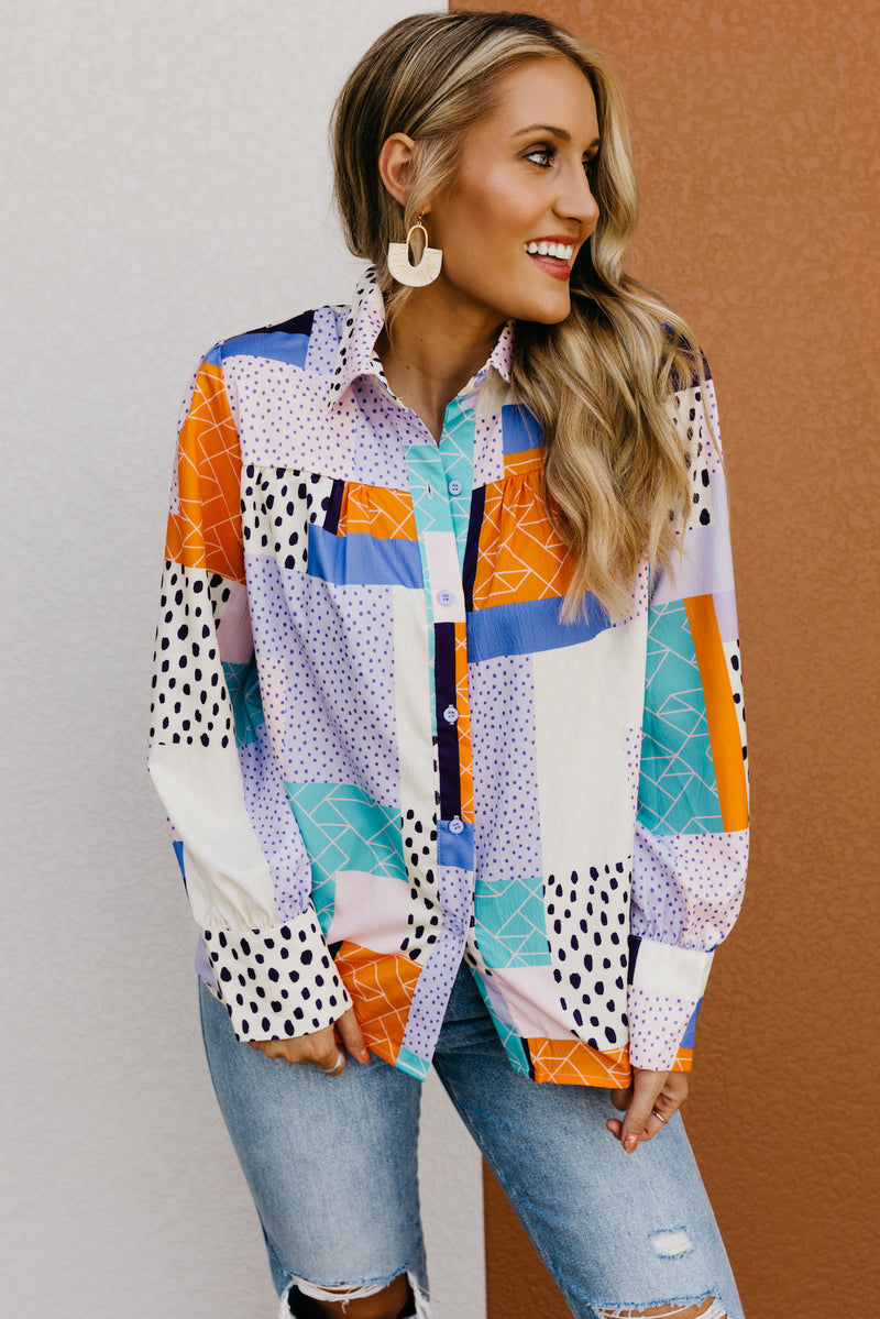 The Penny Mix Print Button Up Shirt