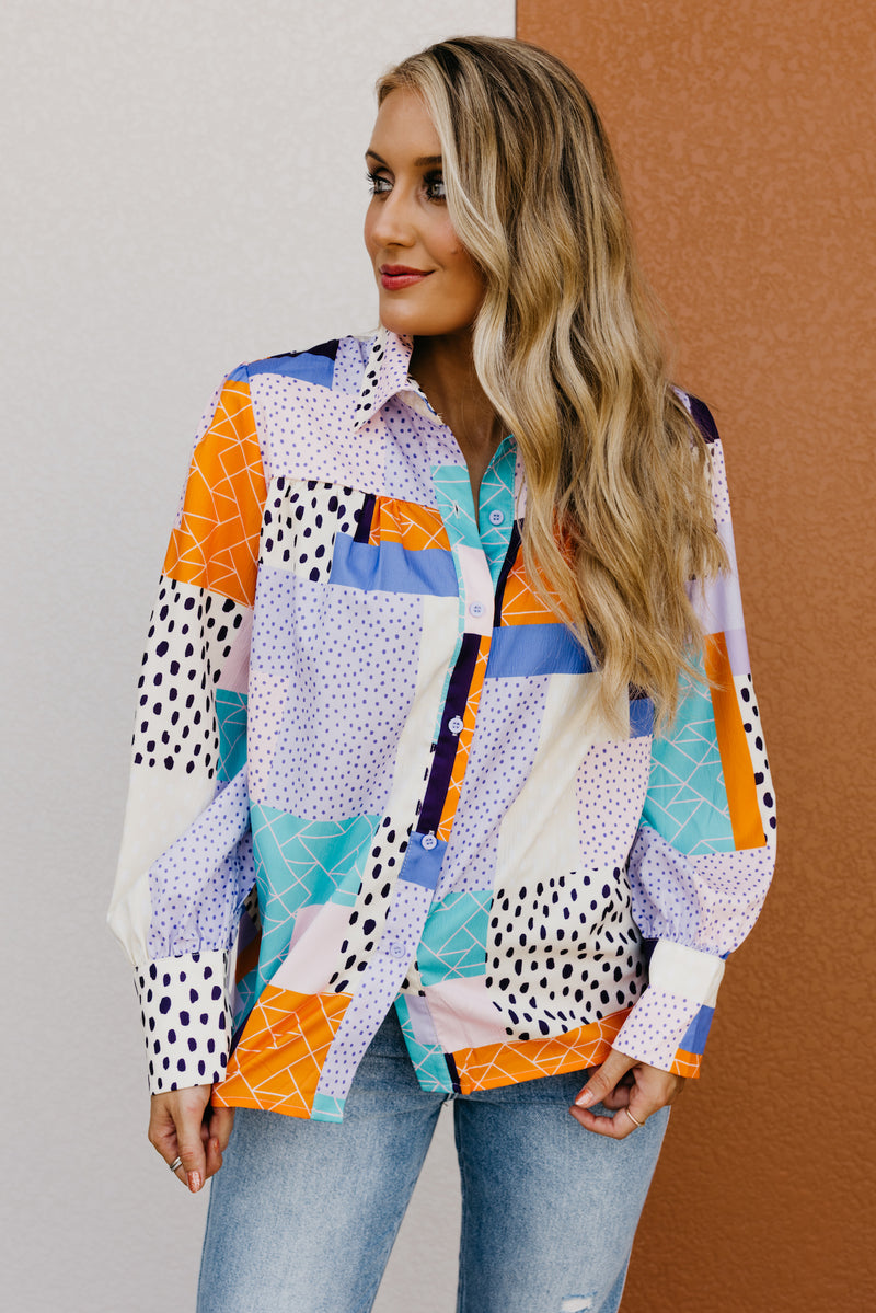 The Penny Mix Print Button Up Shirt