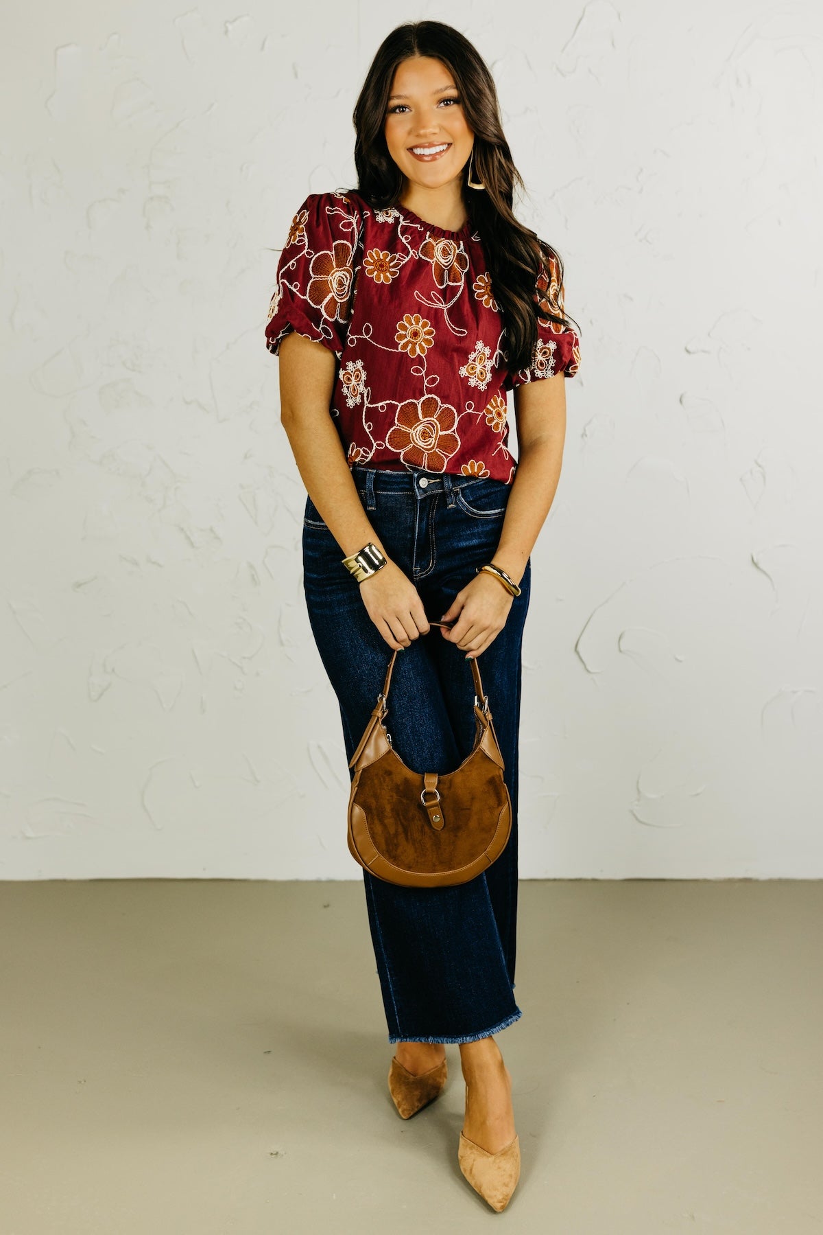 The Reese Floral Embroidered Top