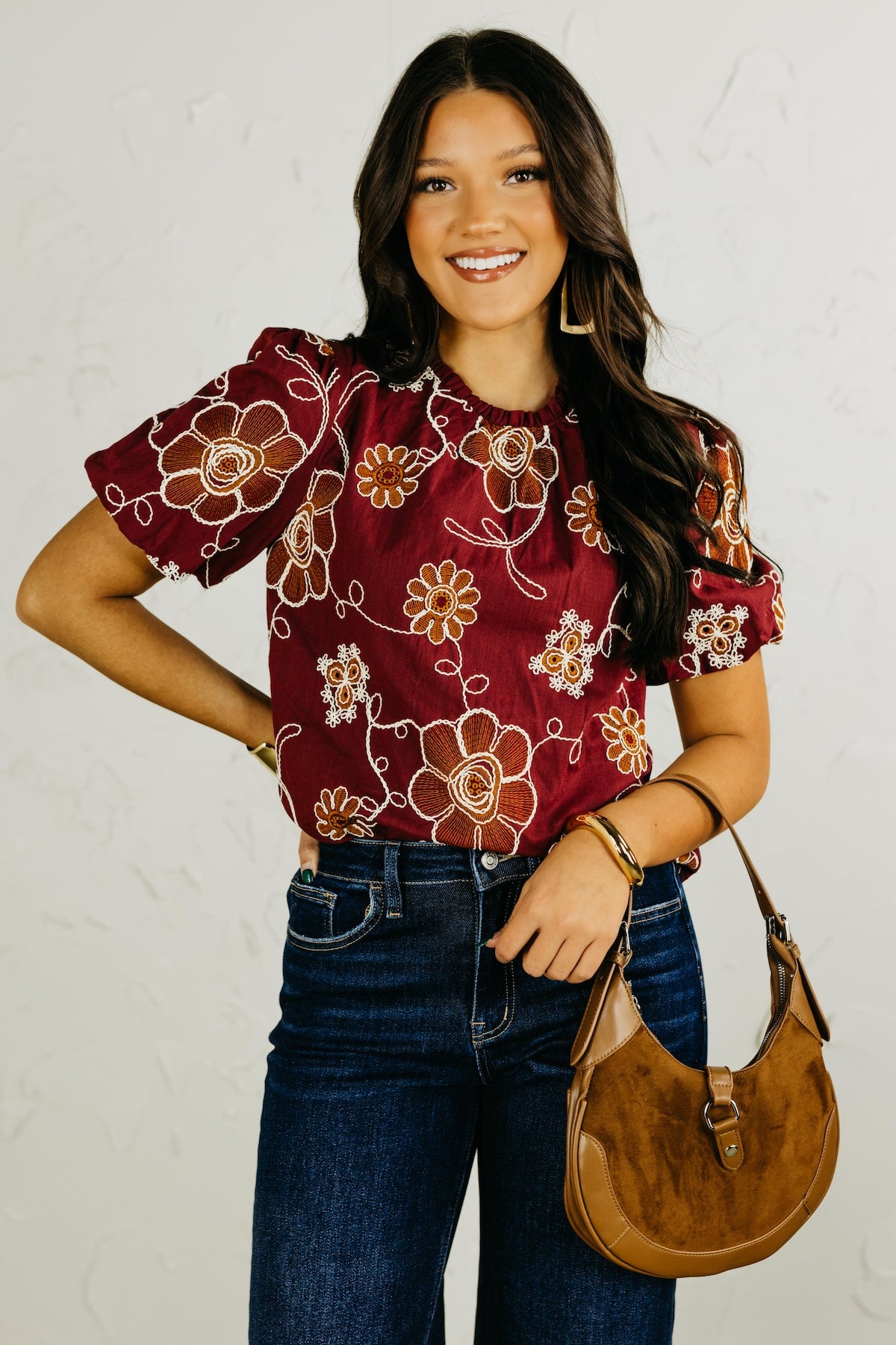 The Reese Floral Embroidered Top