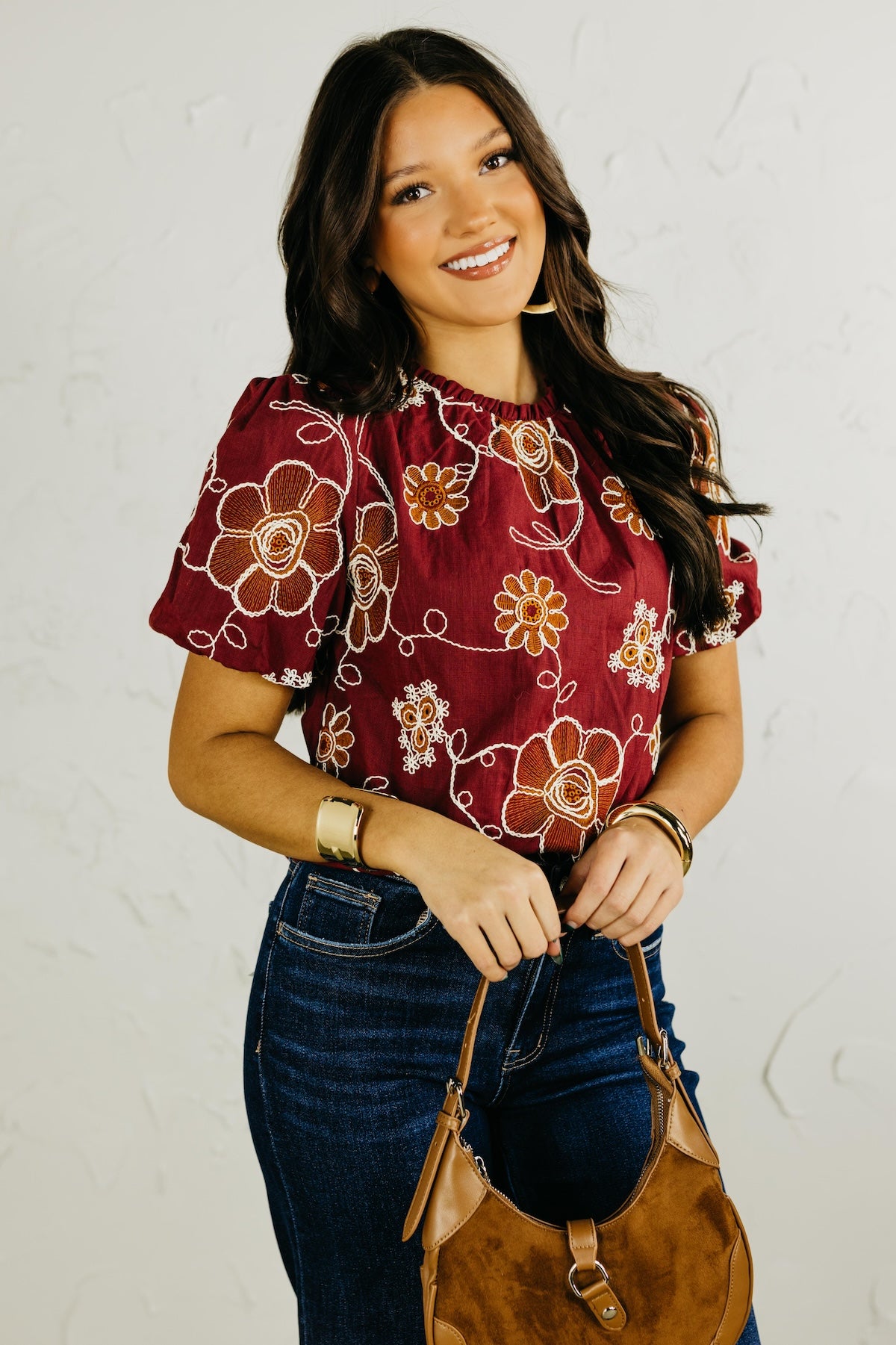The Reese Floral Embroidered Top