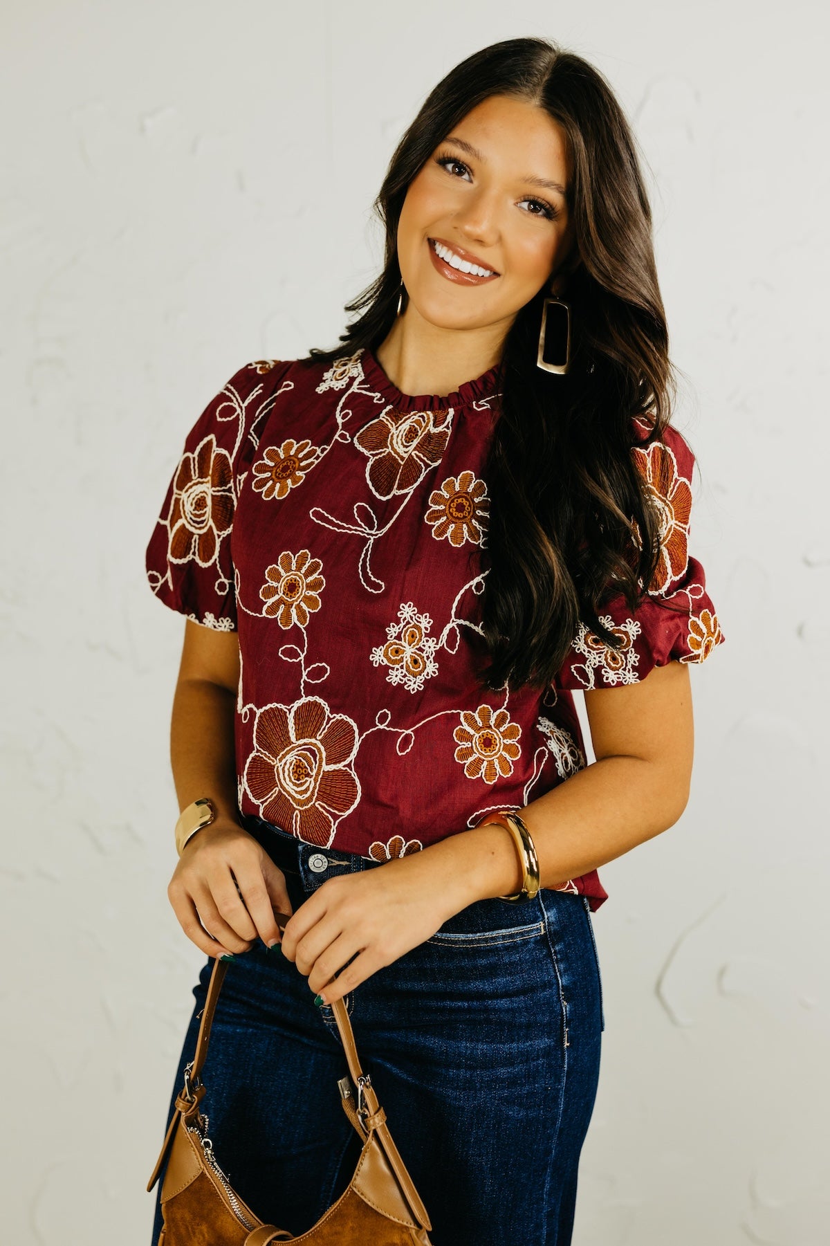 The Reese Floral Embroidered Top