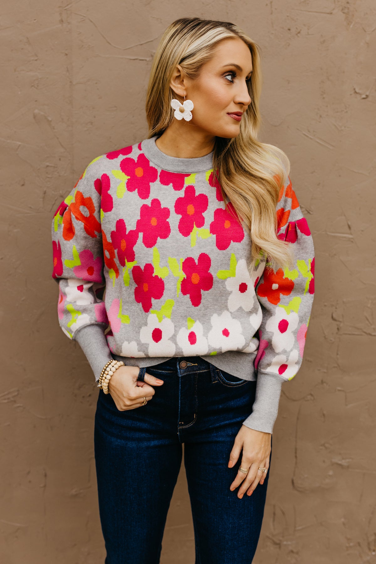 The Javion Retro Floral Sweater