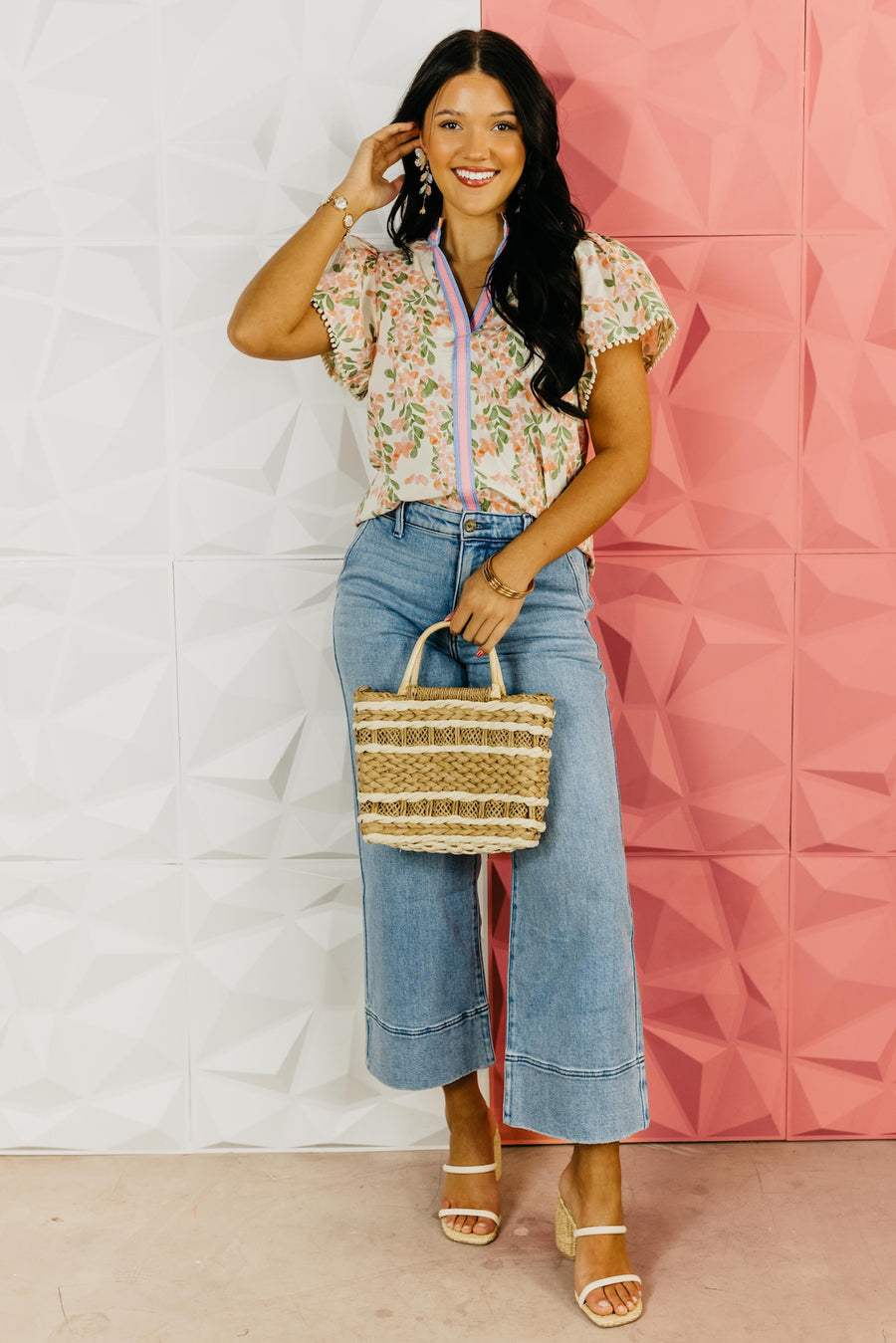 The Taylor Contrast Floral Top