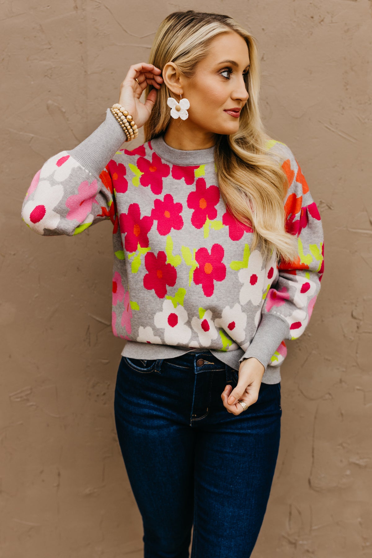 The Javion Retro Floral Sweater