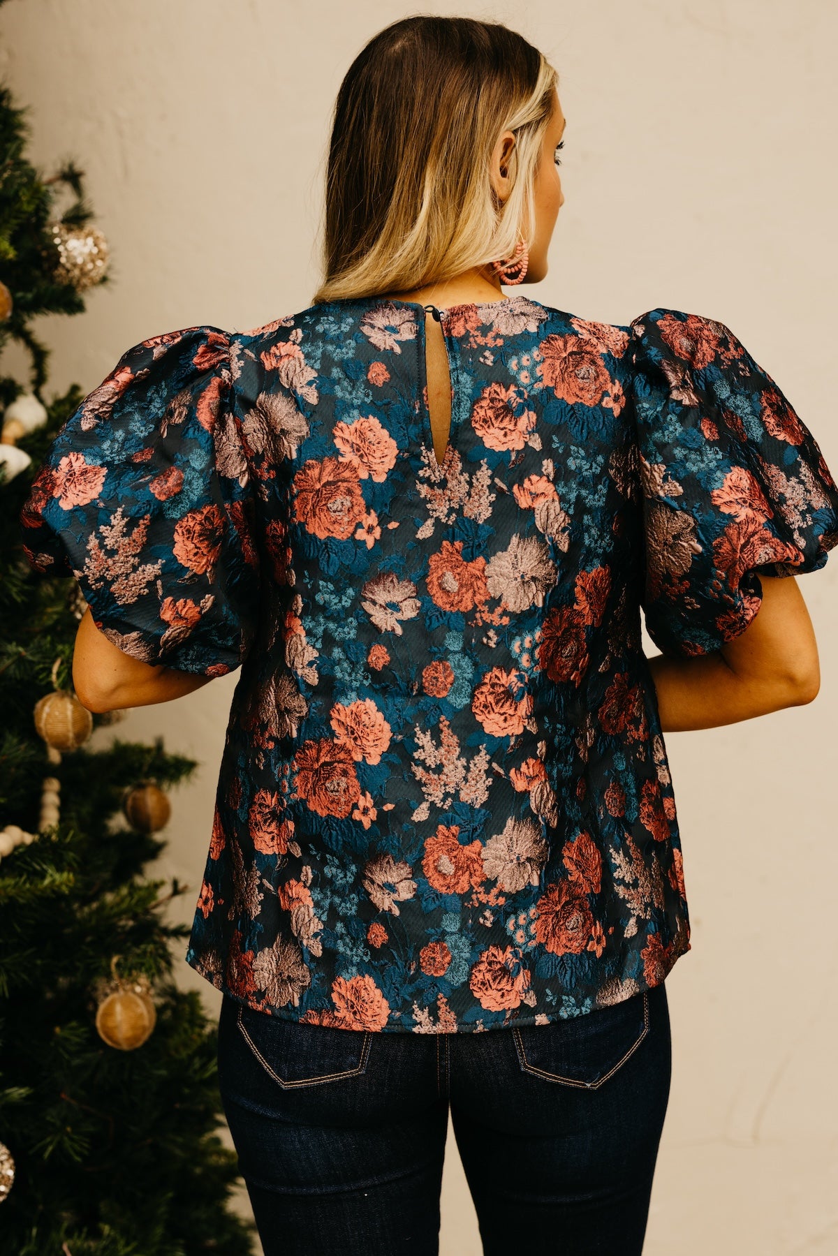 The Landon Puff Sleeve Floral Top
